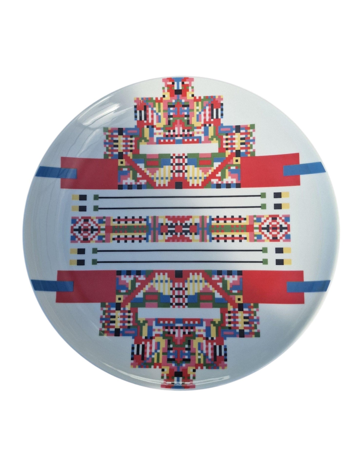 Alessi Holi Serving Plates, Geometric Porcelain Design (33cm), Limited Edition Set