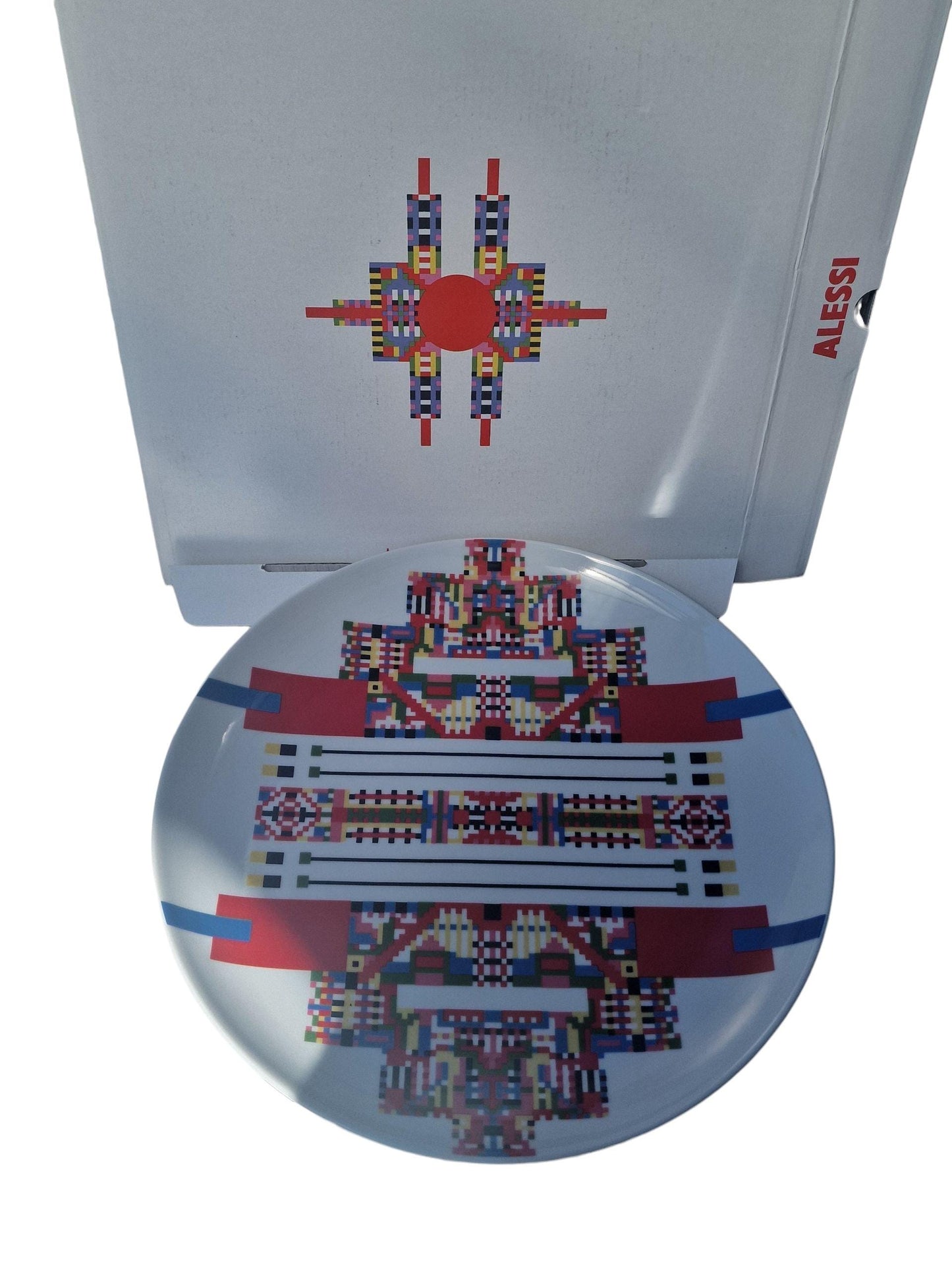 Alessi Holi Serving Plates, Geometric Porcelain Design (33cm), Limited Edition Set