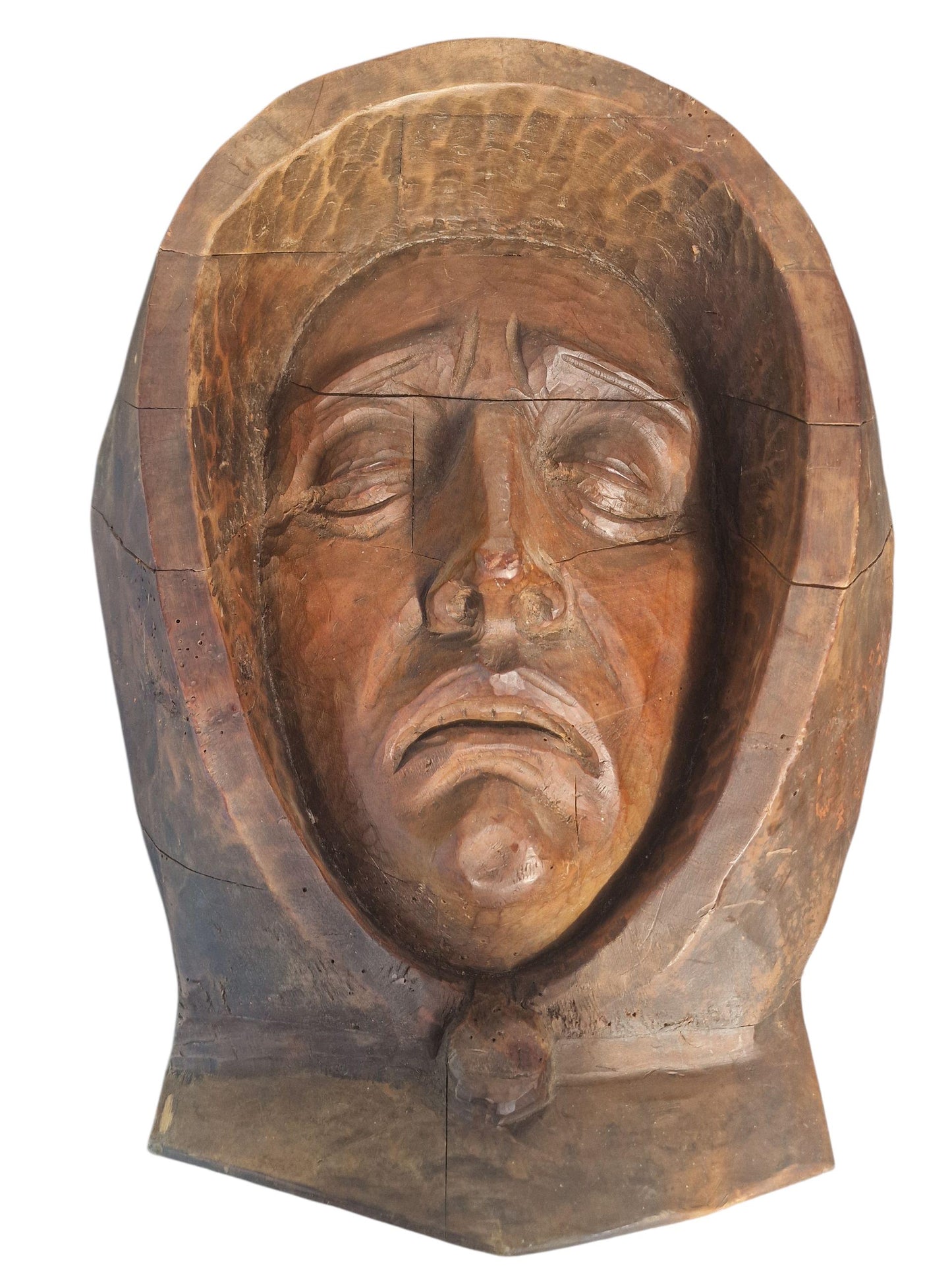 19th Century French Wood Carving, Passion of Christ Wall Relief