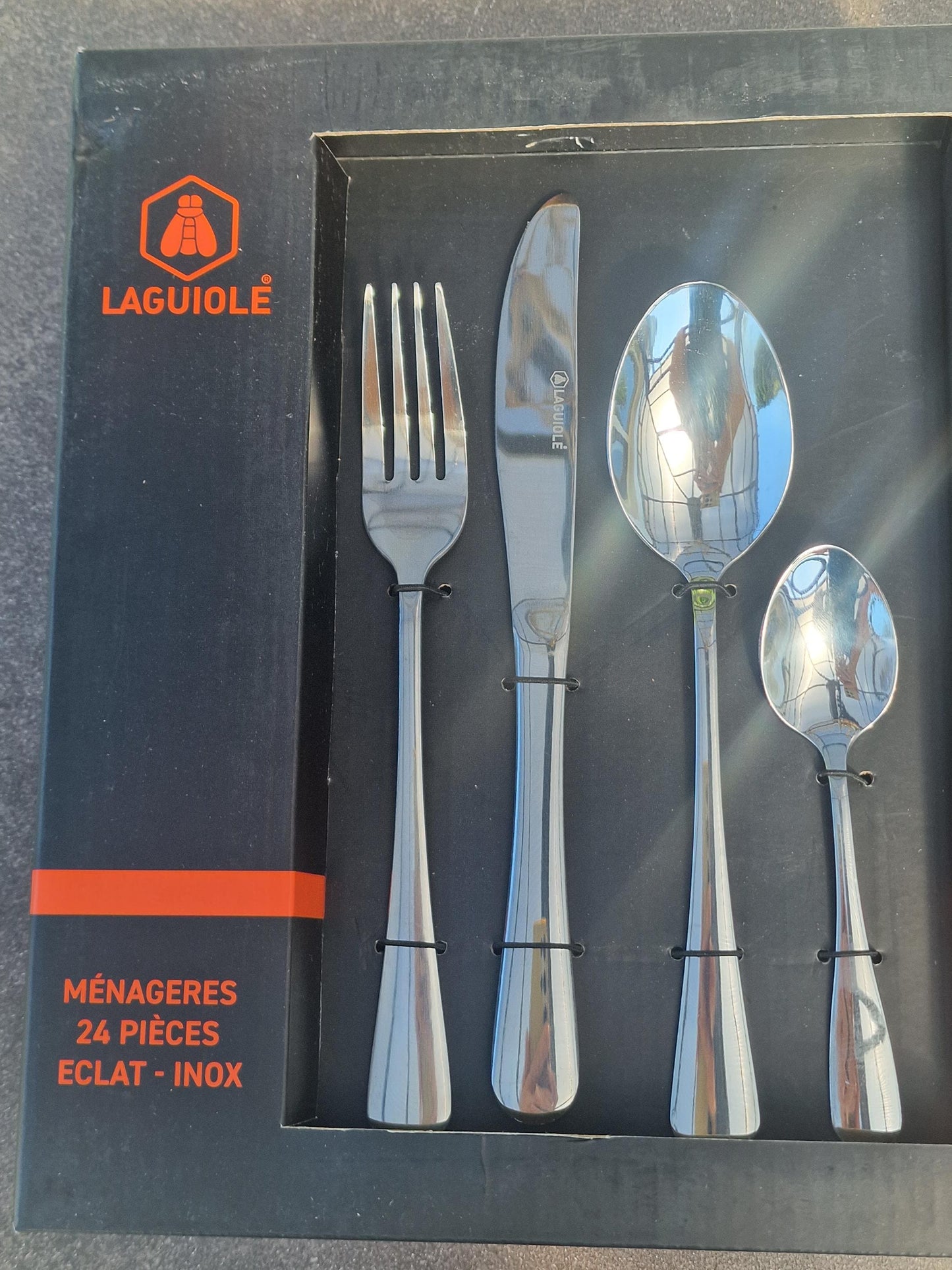 Laguiole Stainless Steel Cutlery Set, 8 Person Vintage Design