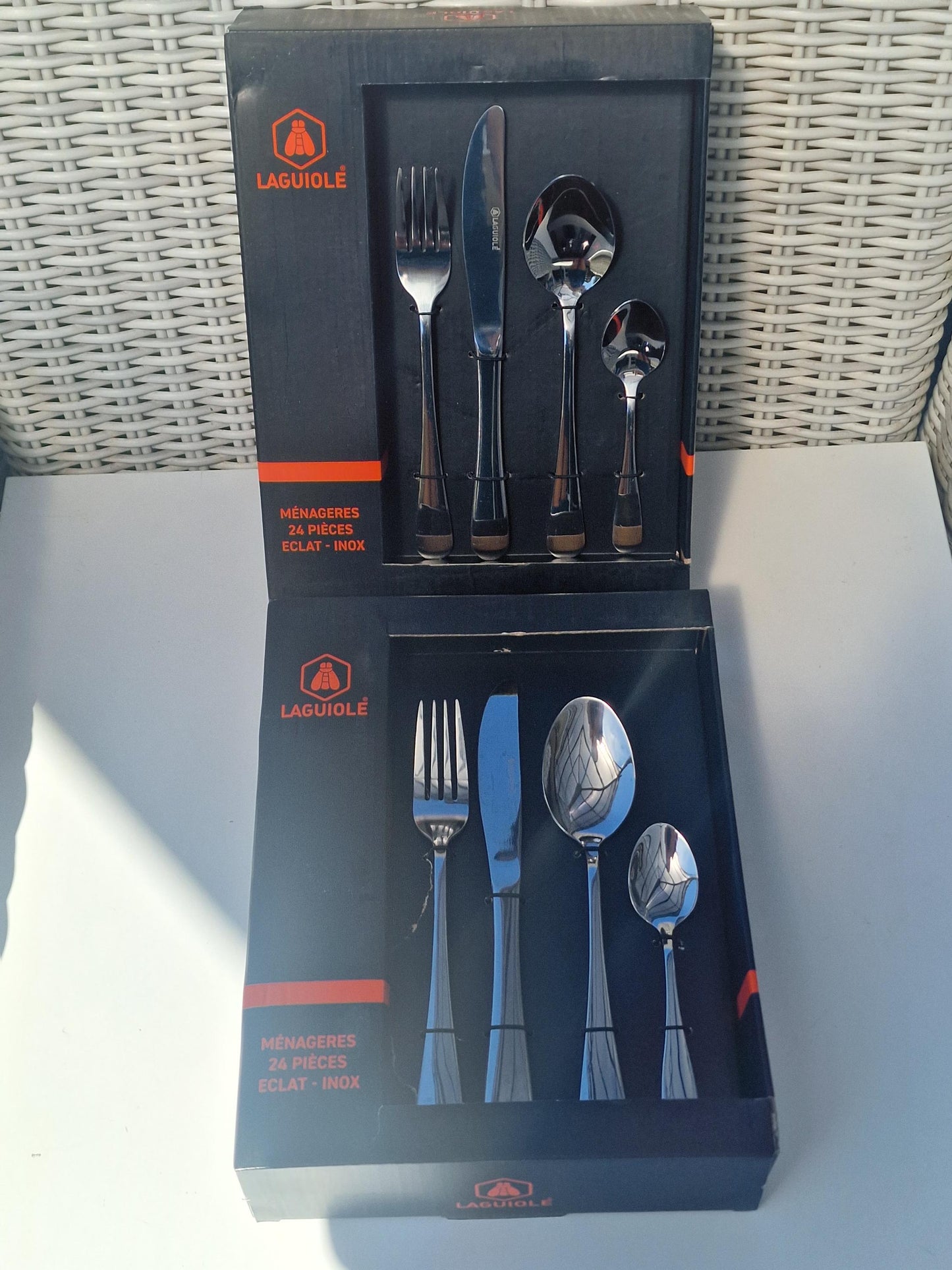 Laguiole Stainless Steel Cutlery Set, 8 Person Vintage Design