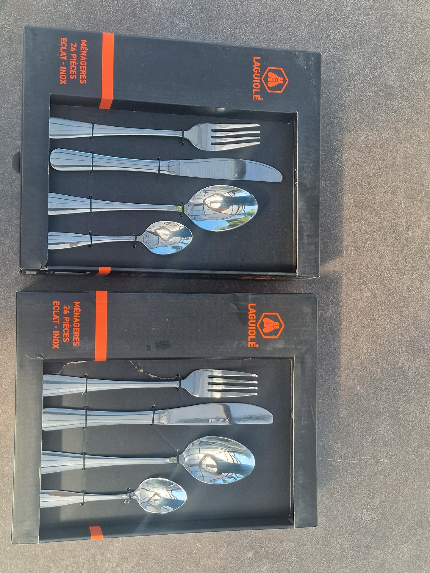 Laguiole Stainless Steel Cutlery Set, 8 Person Vintage Design