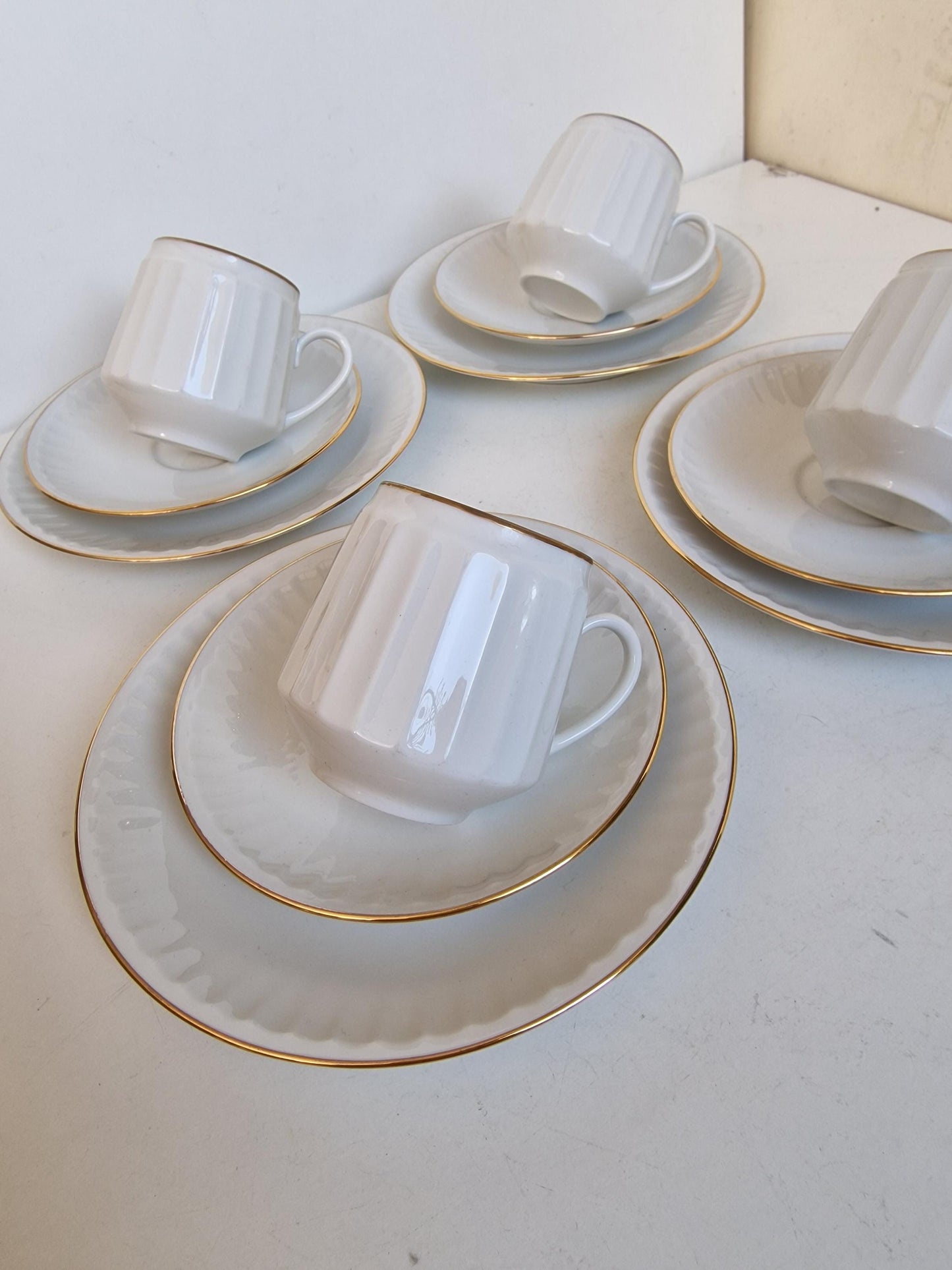 Vintage Rörstrand Sweden Coffee Cup Set – Mid-Century Scandinavian Porcelain