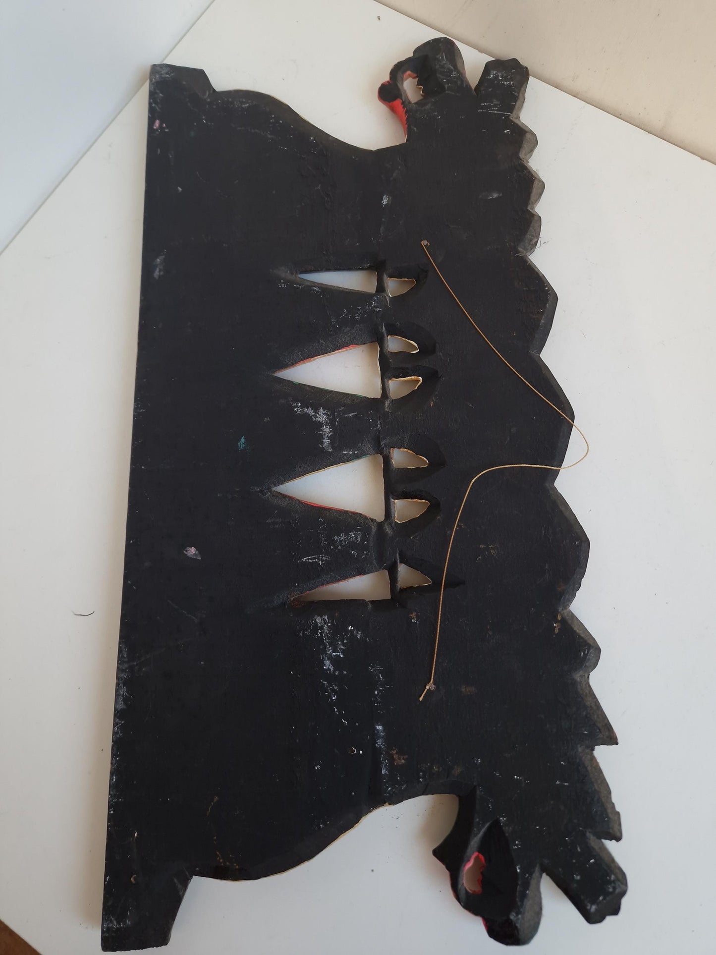 Vintage Indonesian Dragon Boat Panel – Hand-Carved Gilded Wood Wall Art
