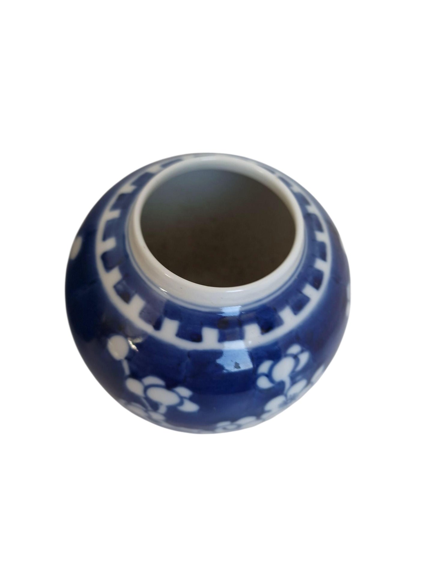 Vintage Chinese Porcelain Ginger Jars – Blue and White Plum Blossom, Set of 2 cherry