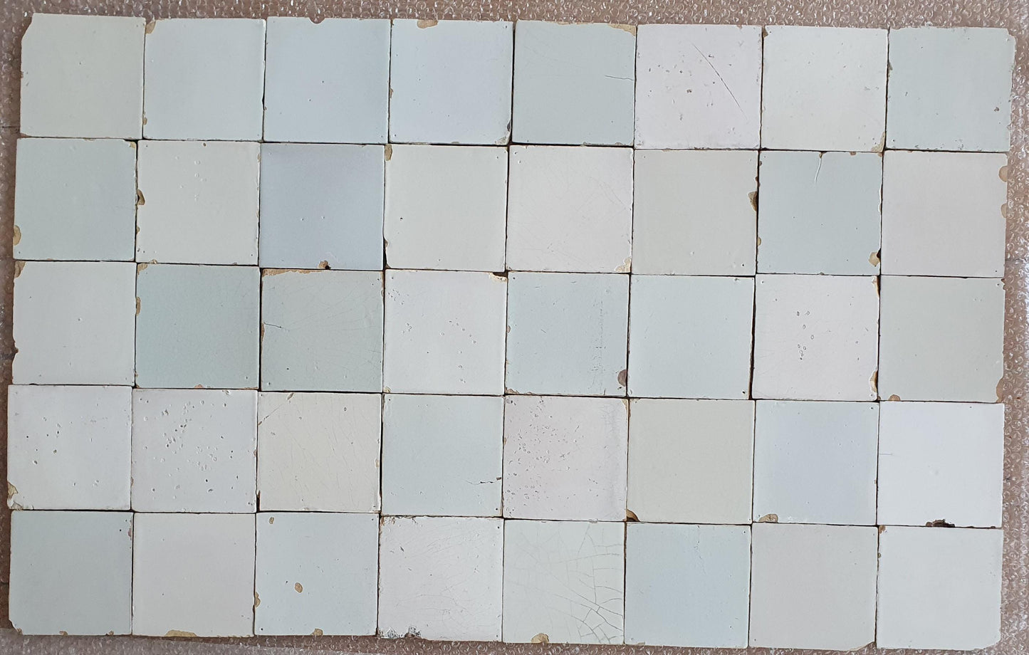 40 Antique Dutch Delft Tiles, 18th Century Witjes, White Glazed Stoneware, good quality!