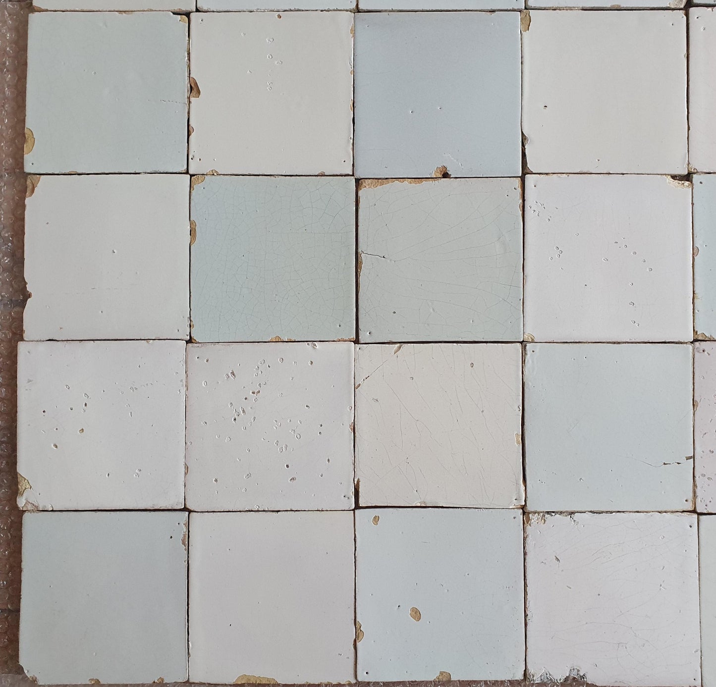 40 Antique Dutch Delft Tiles, 18th Century Witjes, White Glazed Stoneware, good quality!