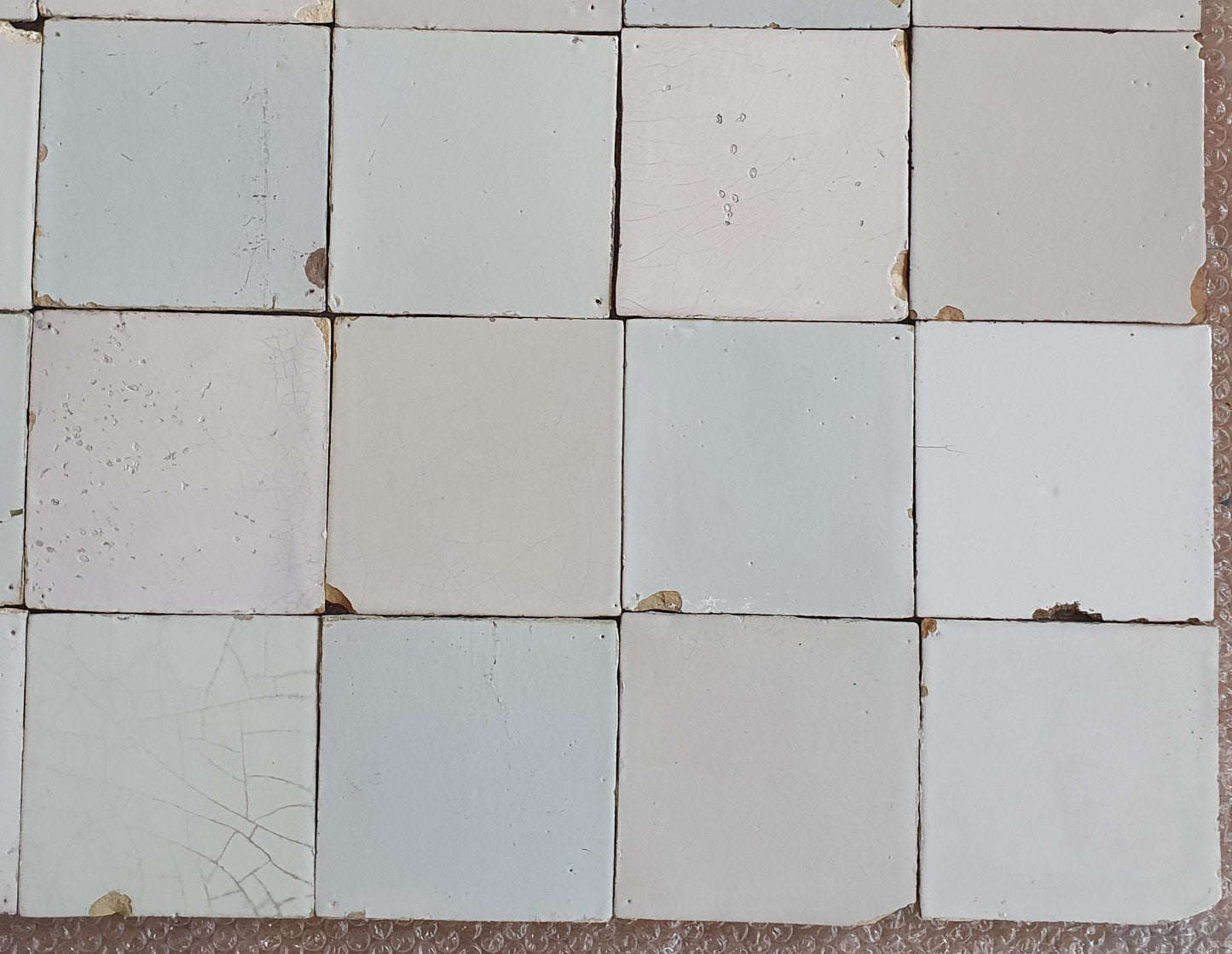 40 Antique Dutch Delft Tiles, 18th Century Witjes, White Glazed Stoneware, good quality!