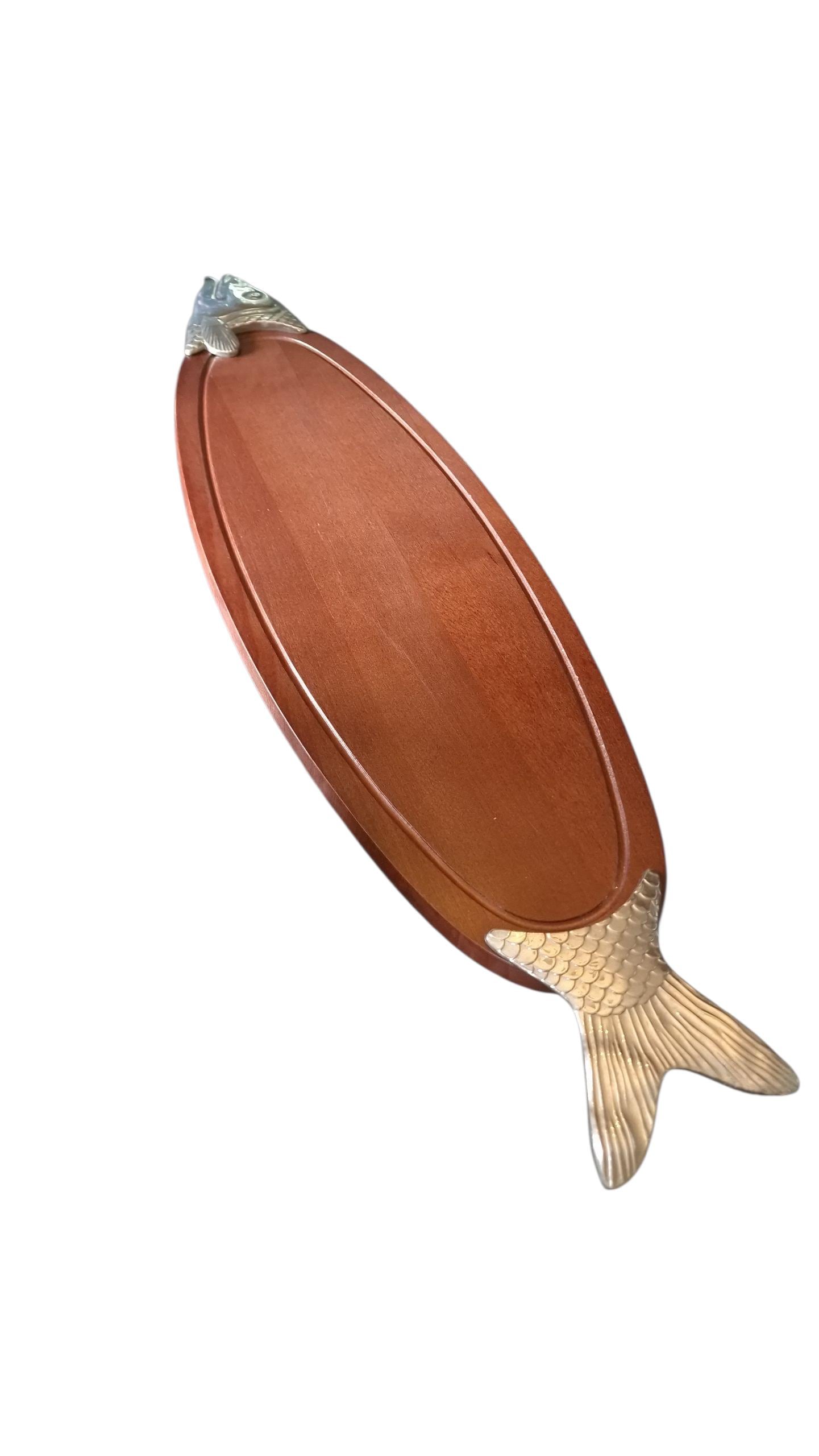 XXL Scottish Ironwood Fish Serving Platter, Banquet Shelf, 1 Meter