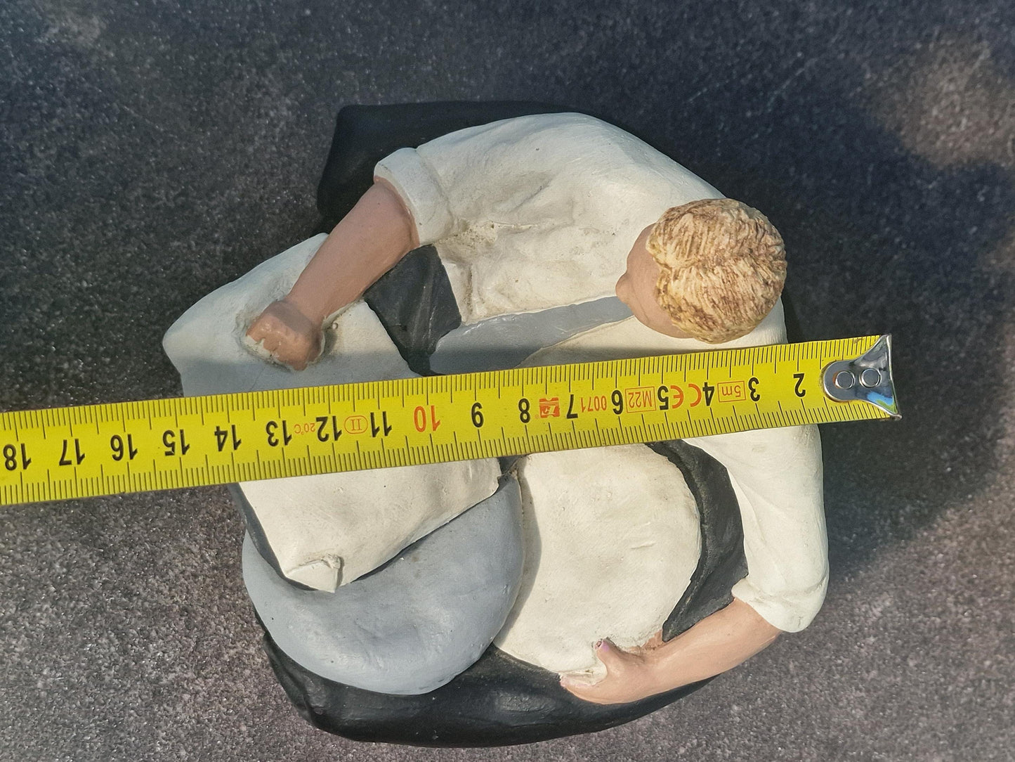 Vintage 1980s Sculpture, Donald Trump Style Figurine, Signed NHD