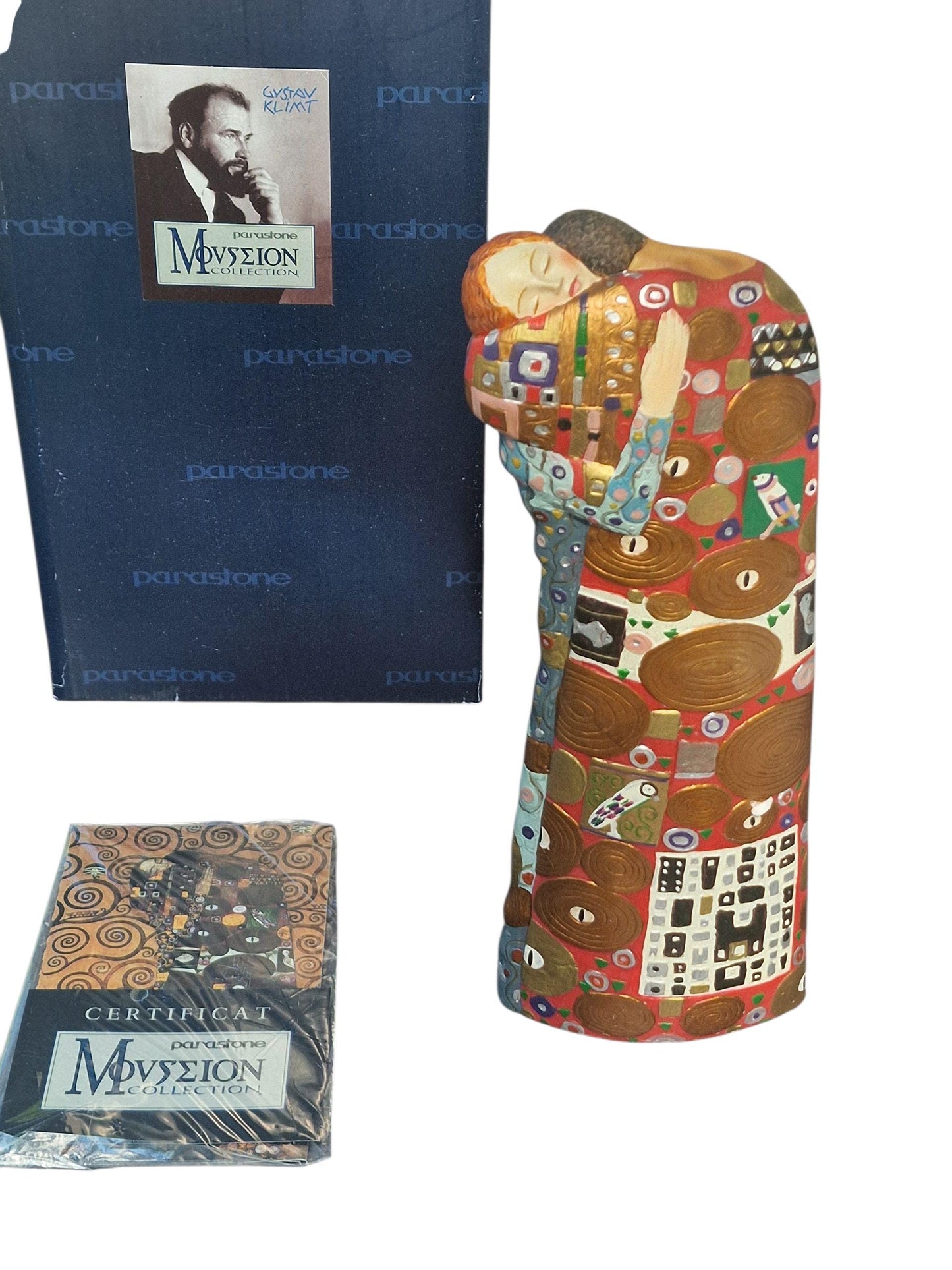 Large sculpture - Gustav Klimt, Fulfillment, sculpture, figure from mouseion museum art , parastone figurine