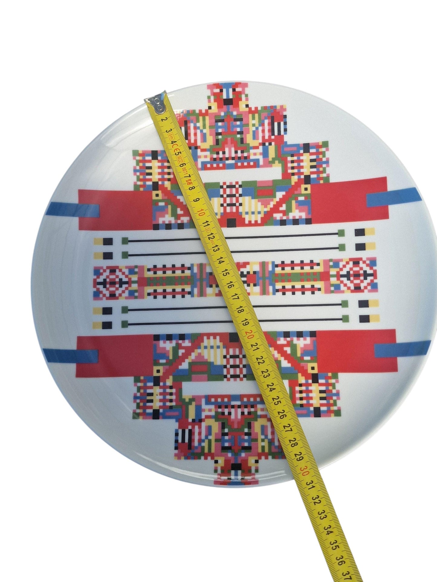 Alessi Holi Serving Plates, Geometric Porcelain Design (33cm), Limited Edition Set