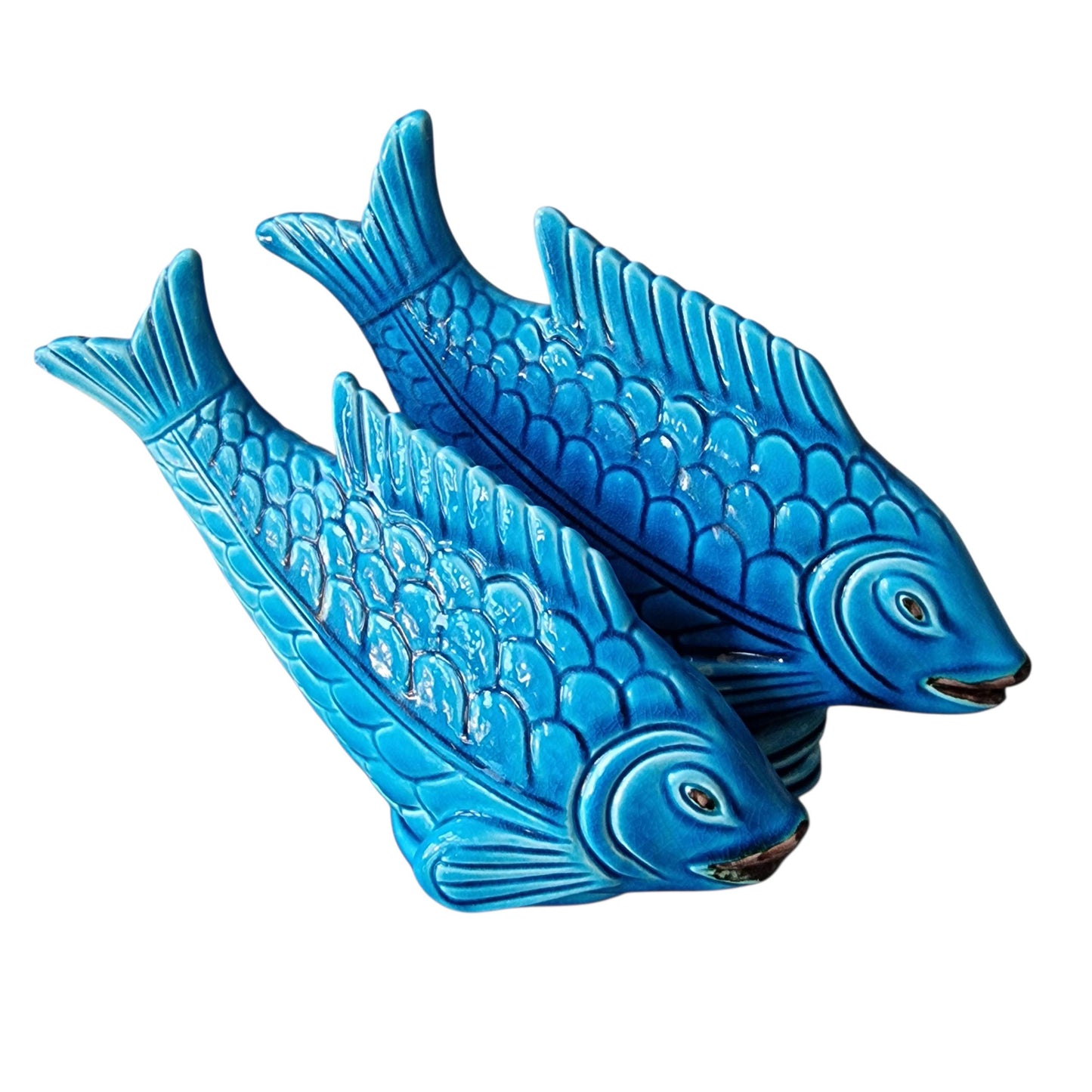 Gunnar Nylund Rorstrand Chamotte Fish Sculpture, Swedish Mid-Century Modern Ceramic Art