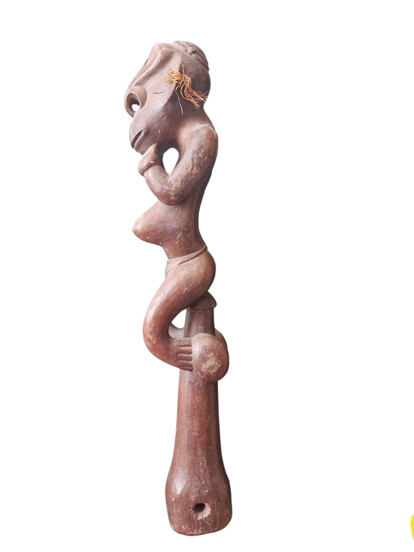 Female Ancestral Figure – Papua New Guinea – Hand-Carved Tribal Fertility Statue – Early 20th Century vruchtbaarheidsbeeld