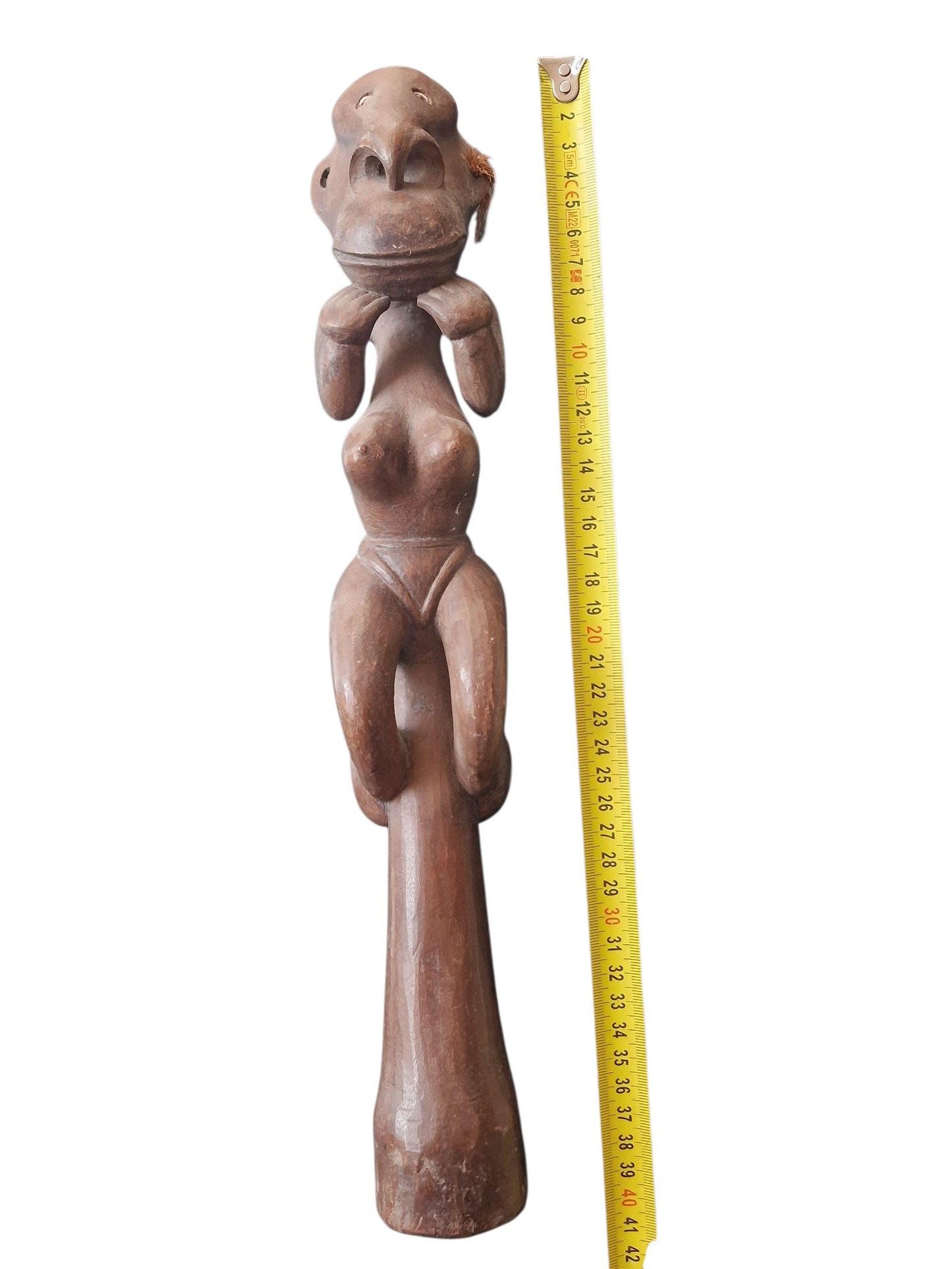 Female Ancestral Figure – Papua New Guinea – Hand-Carved Tribal Fertility Statue – Early 20th Century vruchtbaarheidsbeeld