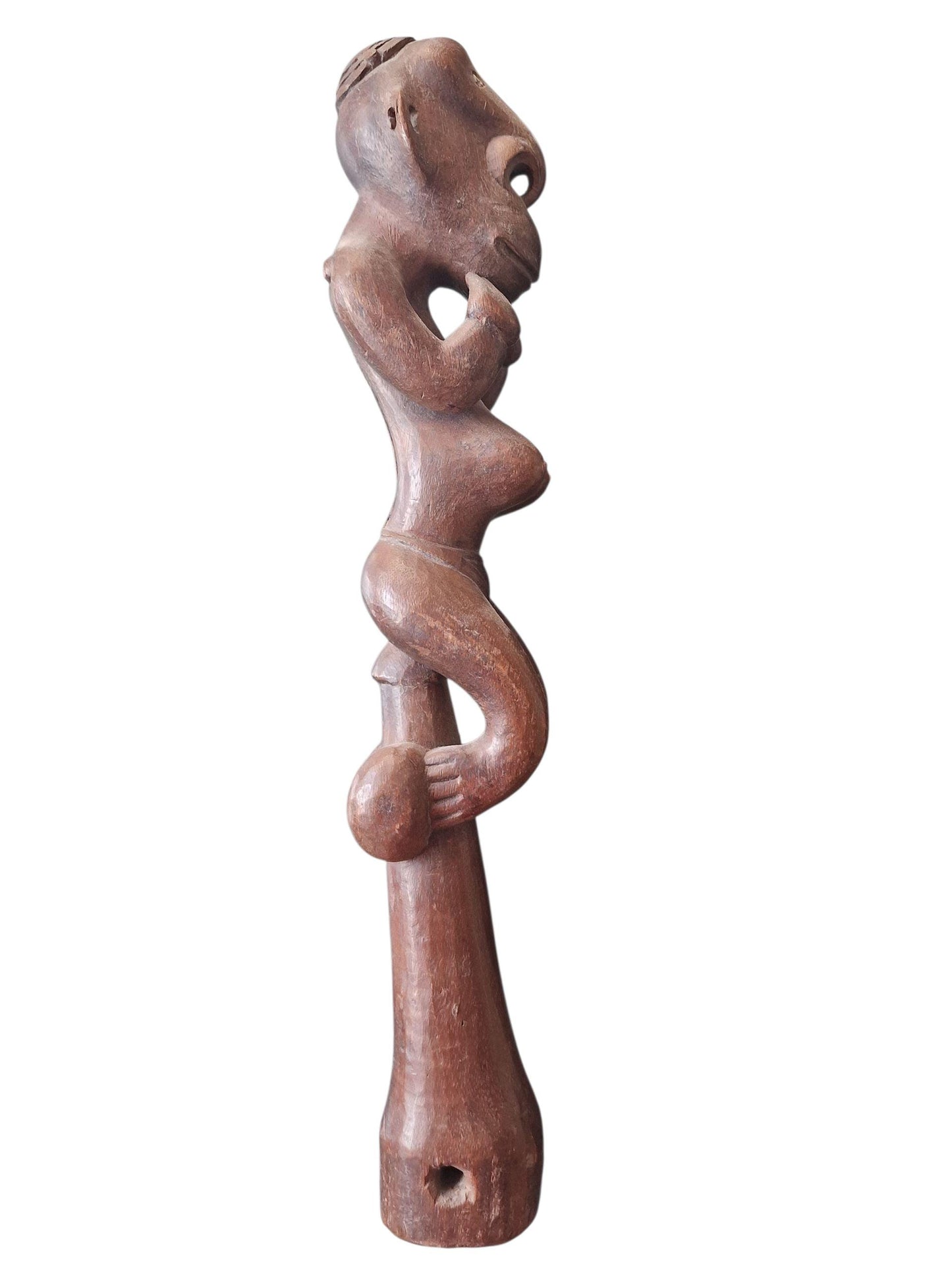 Female Ancestral Figure – Papua New Guinea – Hand-Carved Tribal Fertility Statue – Early 20th Century vruchtbaarheidsbeeld