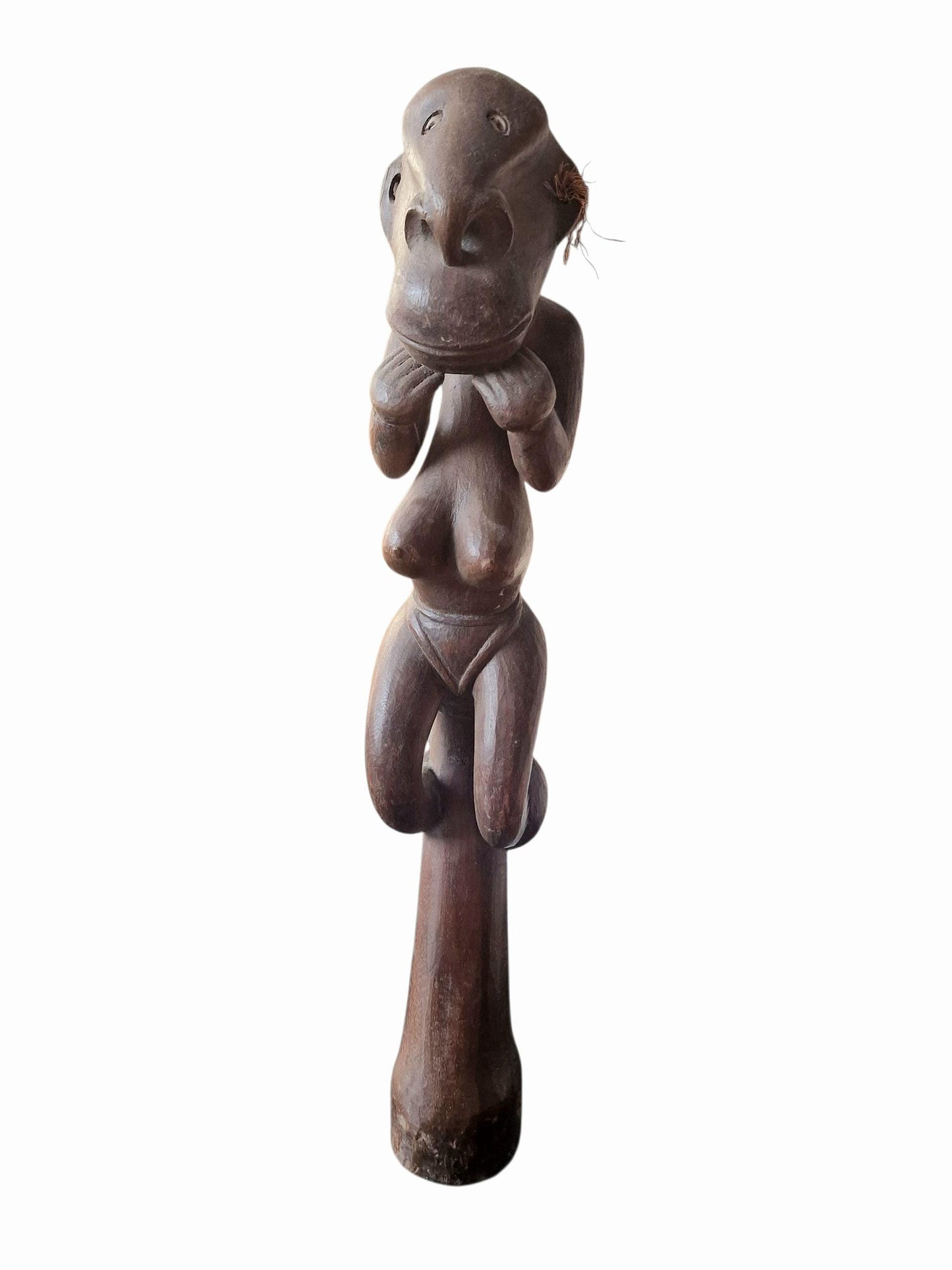 Female Ancestral Figure – Papua New Guinea – Hand-Carved Tribal Fertility Statue – Early 20th Century vruchtbaarheidsbeeld