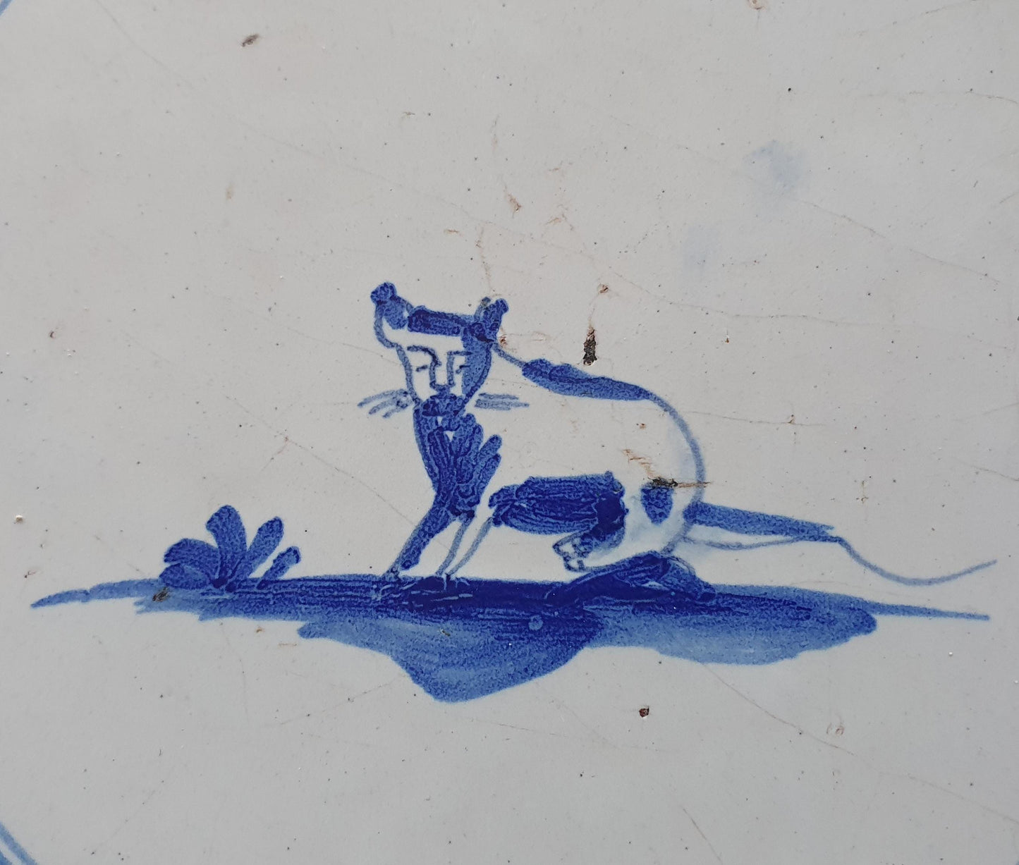 This charming Delft tile was made around 1780 and is of the iconic 'Springer' type.