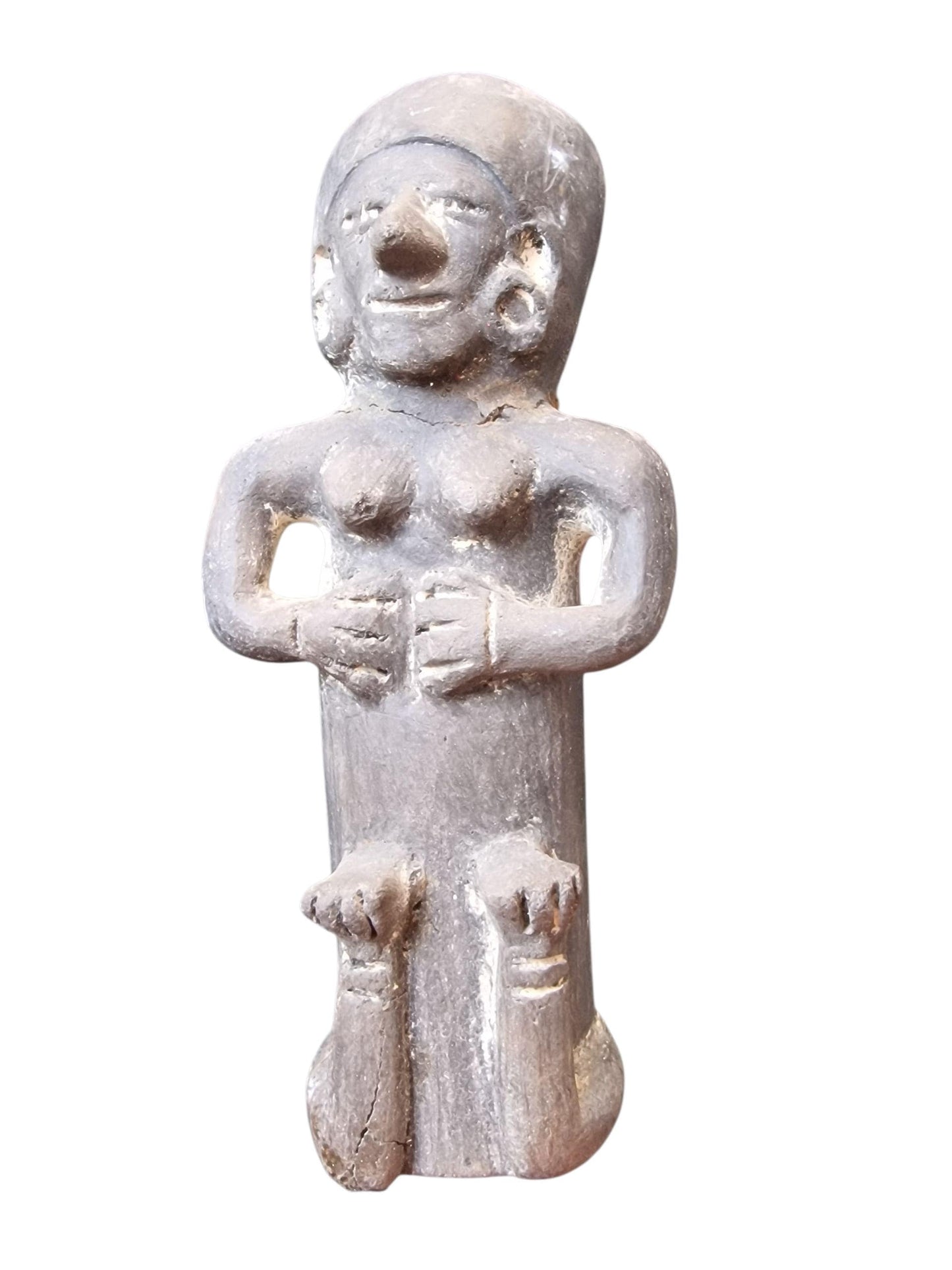 Early 20th Century Female Figure – Papua New Guinea – Stylized Fertility or Shrine Sculpture