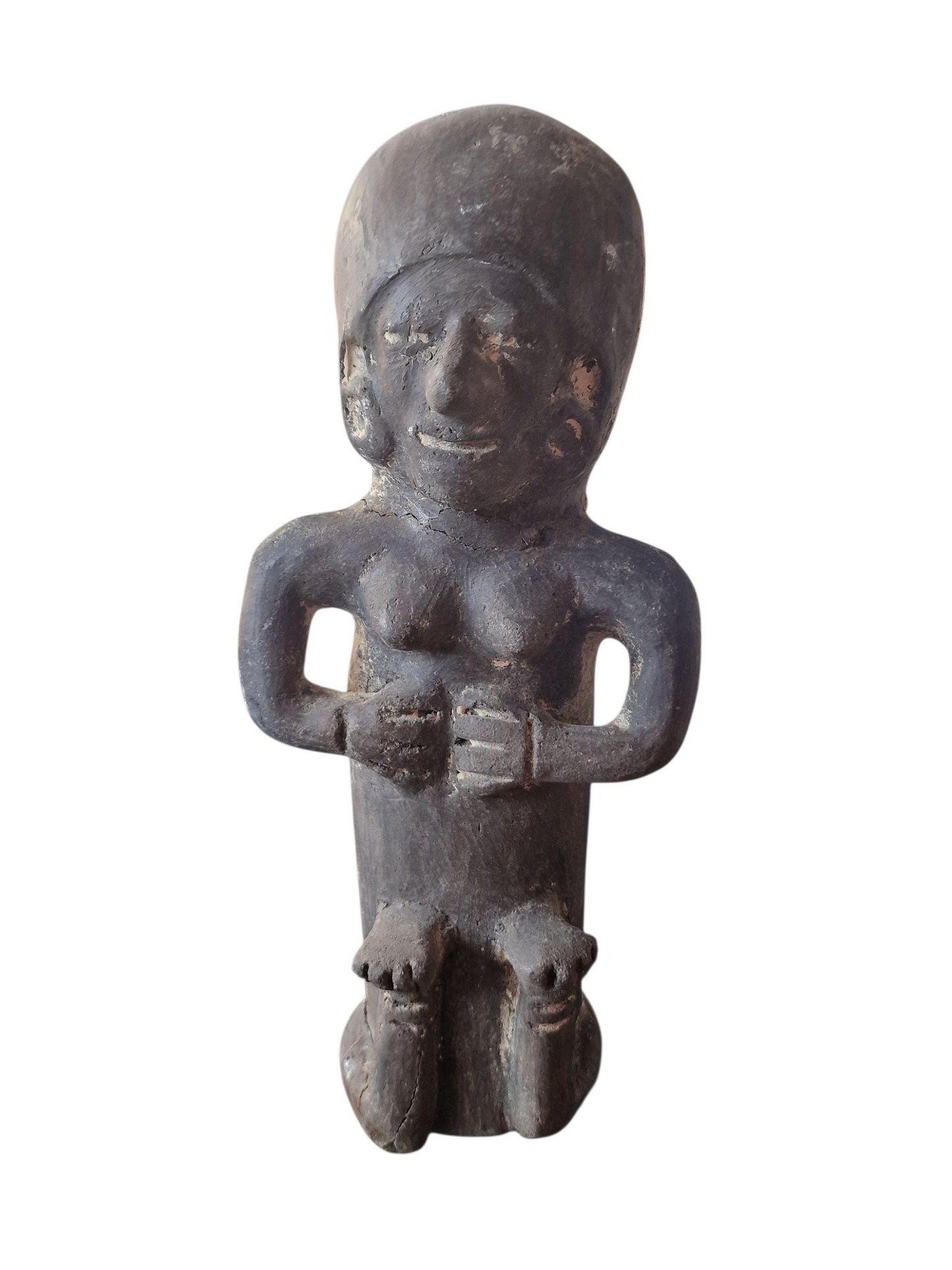 Early 20th Century Female Figure – Papua New Guinea – Stylized Fertility or Shrine Sculpture