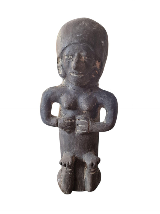 Early 20th Century Female Figure – Papua New Guinea – Stylized Fertility or Shrine Sculpture