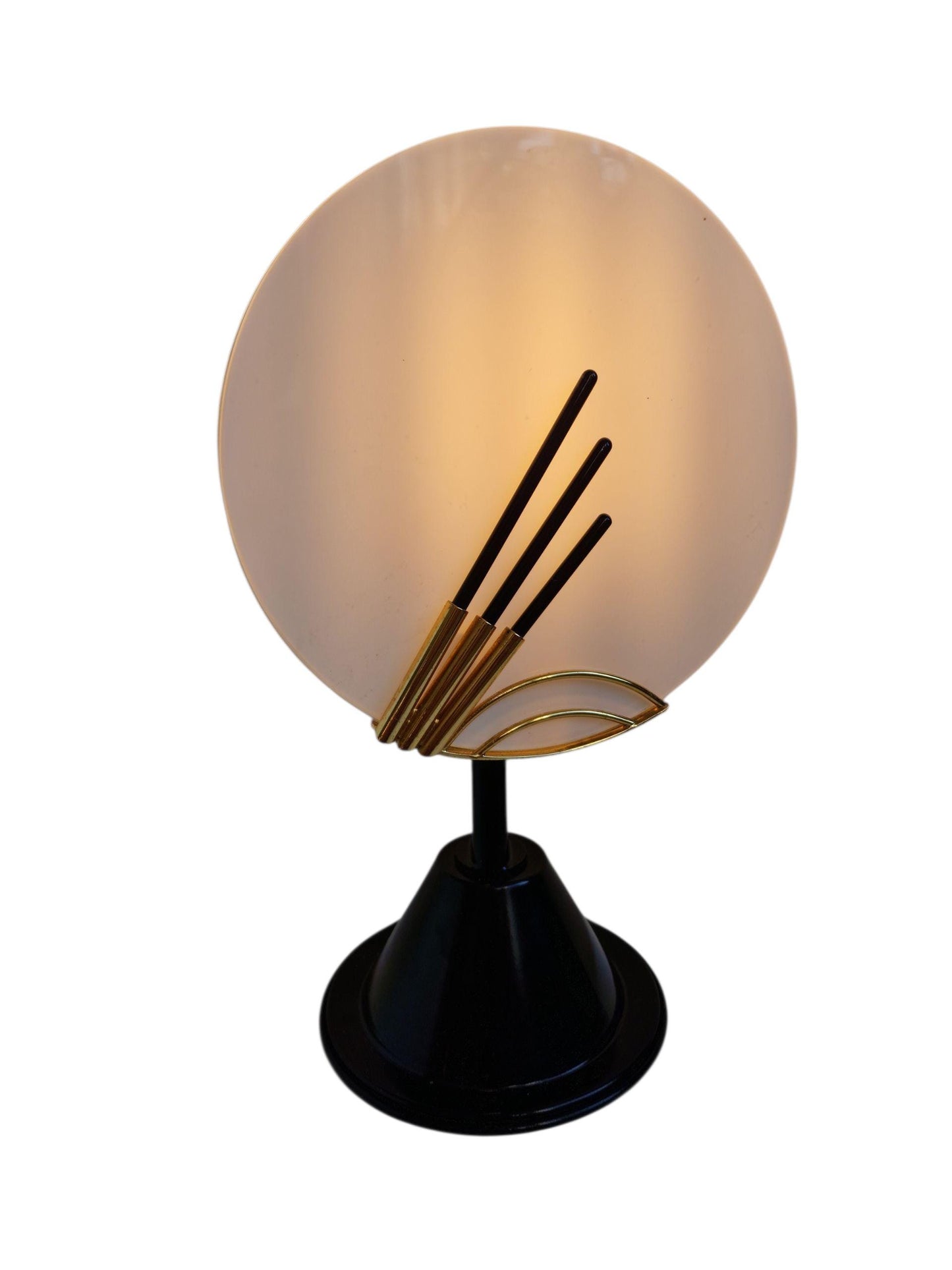 Vintage Tiffany & Co. Table Lamp – 1980s Frosted Glass, Art Deco Revival