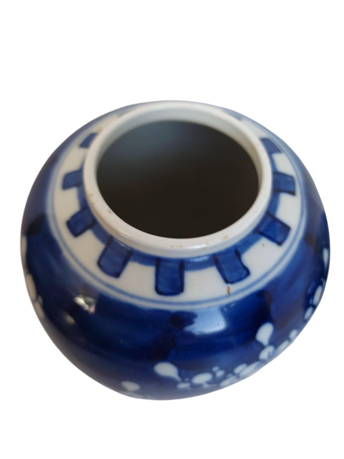 Vintage Chinese Porcelain Ginger Jars – Blue and White Plum Blossom, Set of 2 cherry