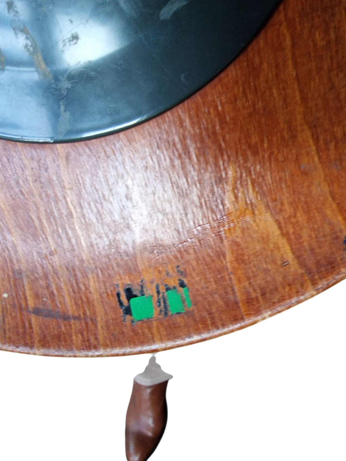 Vintage Randers Denmark Stool, Teak and Metal Industrial Design