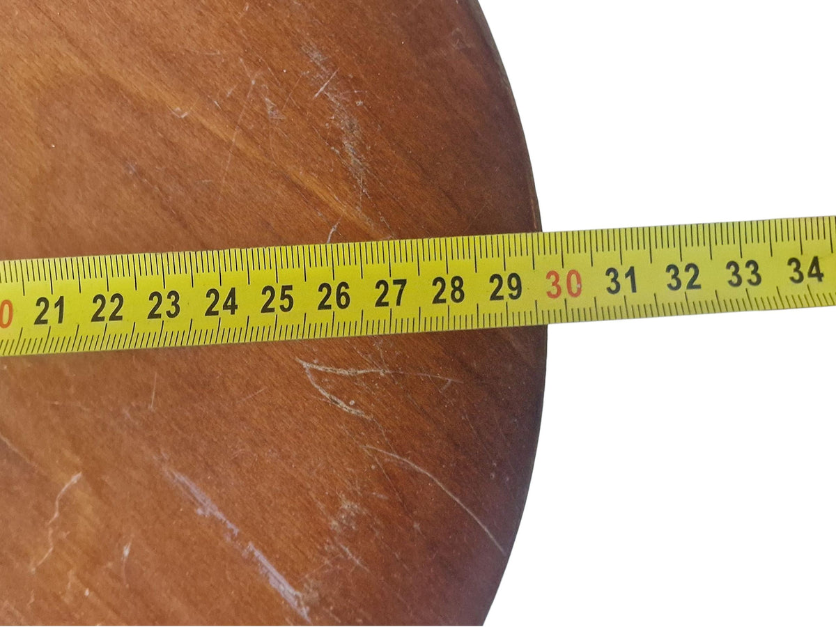 Vintage Randers Denmark Stool, Teak and Metal Industrial Design