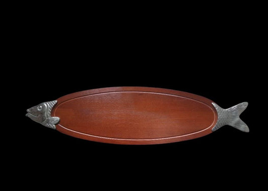 XXL Scottish Ironwood Fish Serving Platter, Banquet Shelf, 1 Meter