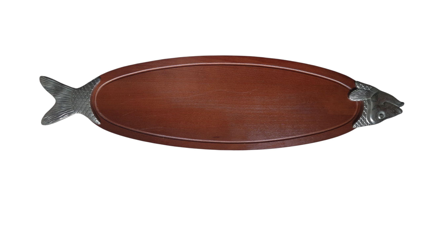 XXL Scottish Ironwood Fish Serving Platter, Banquet Shelf, 1 Meter