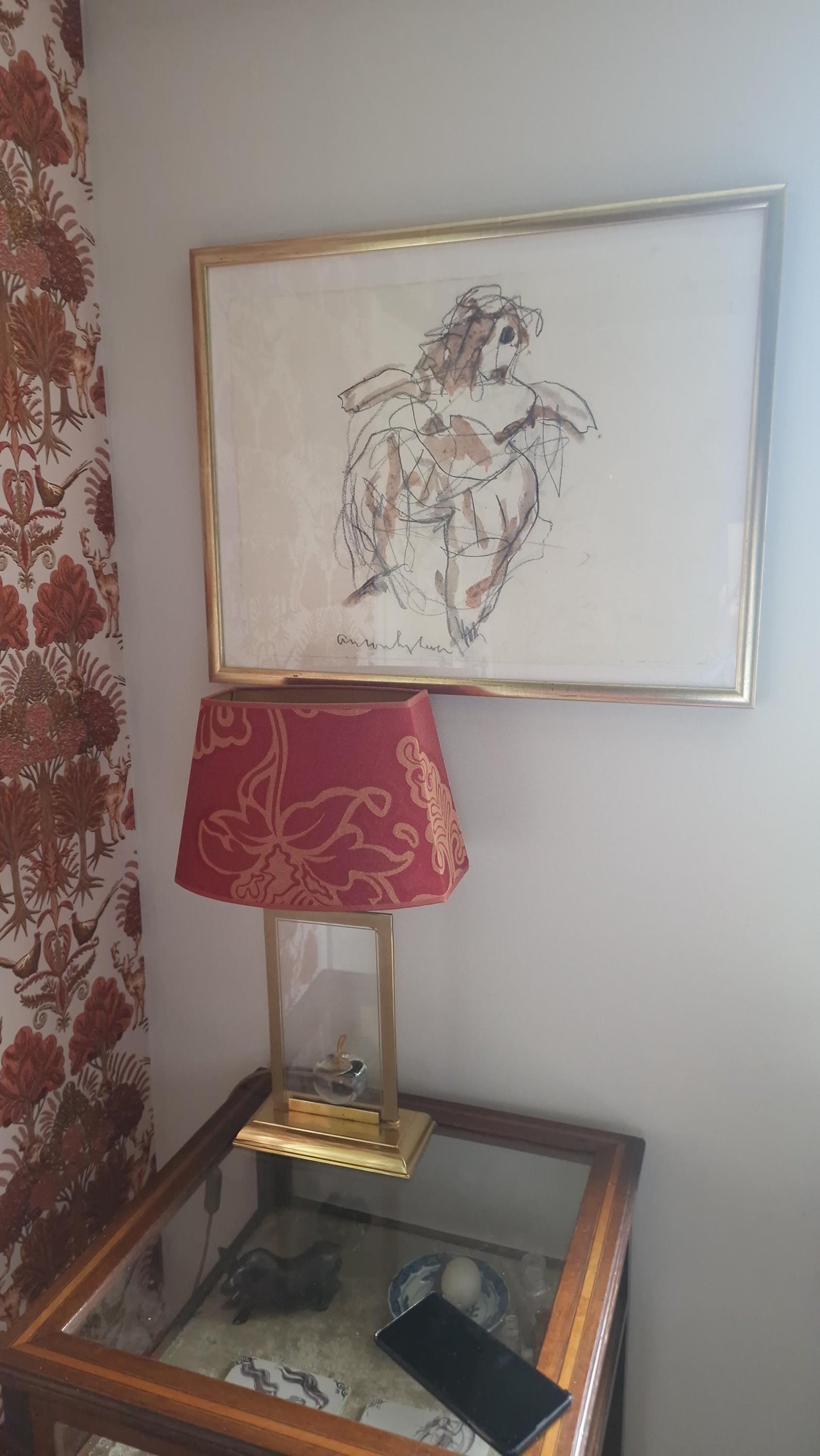 Anton Heijboer , vrouw, 54 x 40, krijt/aquarel, signed, in lijst. Nederlandse polygamy artiest