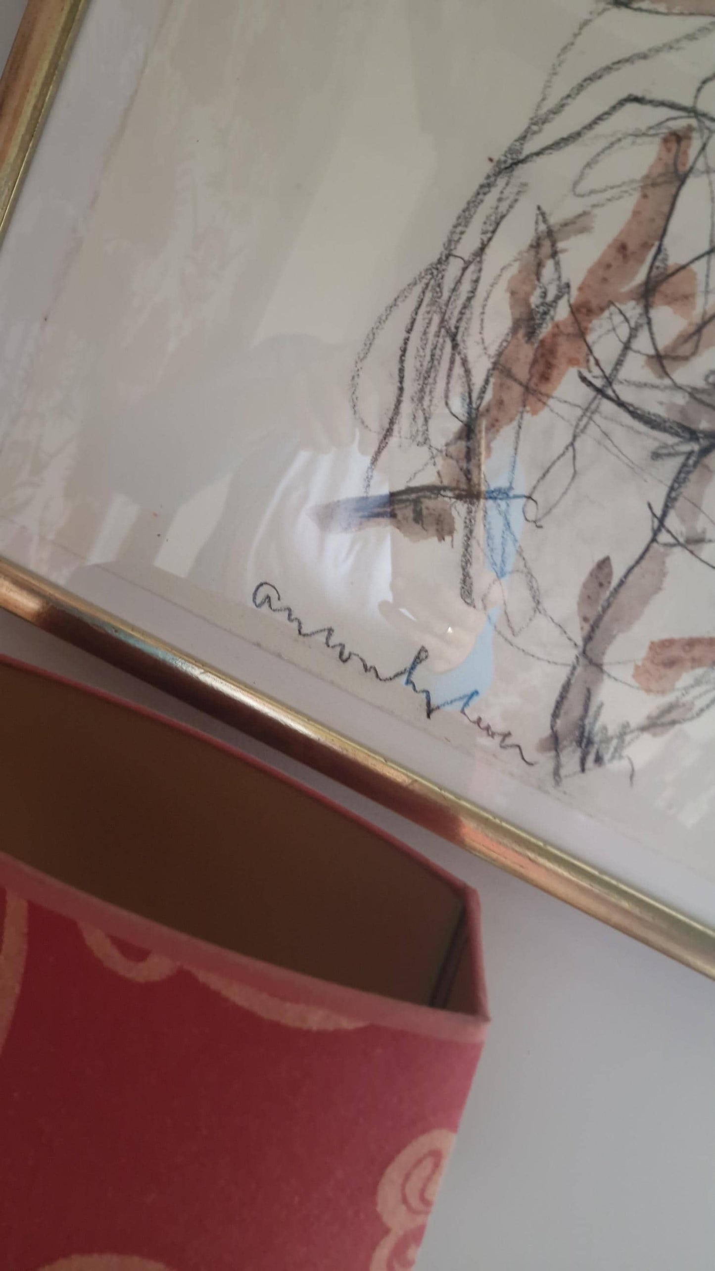 Anton Heijboer , vrouw, 54 x 40, krijt/aquarel, signed, in lijst. Nederlandse polygamy artiest