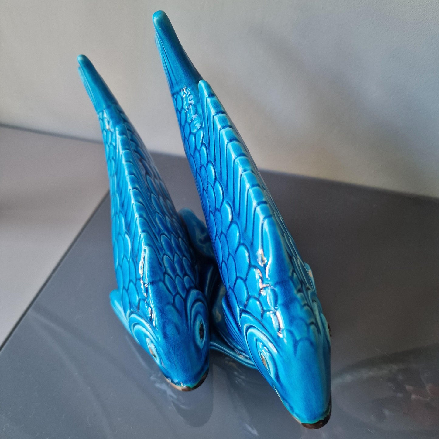 Gunnar Nylund Rorstrand Chamotte Fish Sculpture, Swedish Mid-Century Modern Ceramic Art