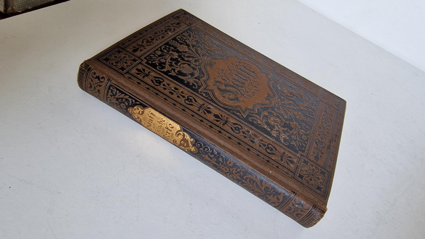 Antique Wilhelm Hauff Book, 1887 Complete Works, Illustrated German Literature