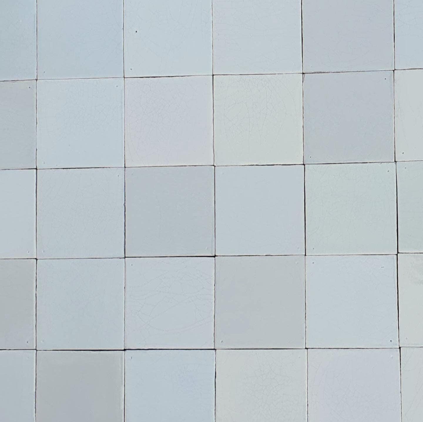 70 Handmade Delft White Tiles, Dutch Witjes, 13x13cm