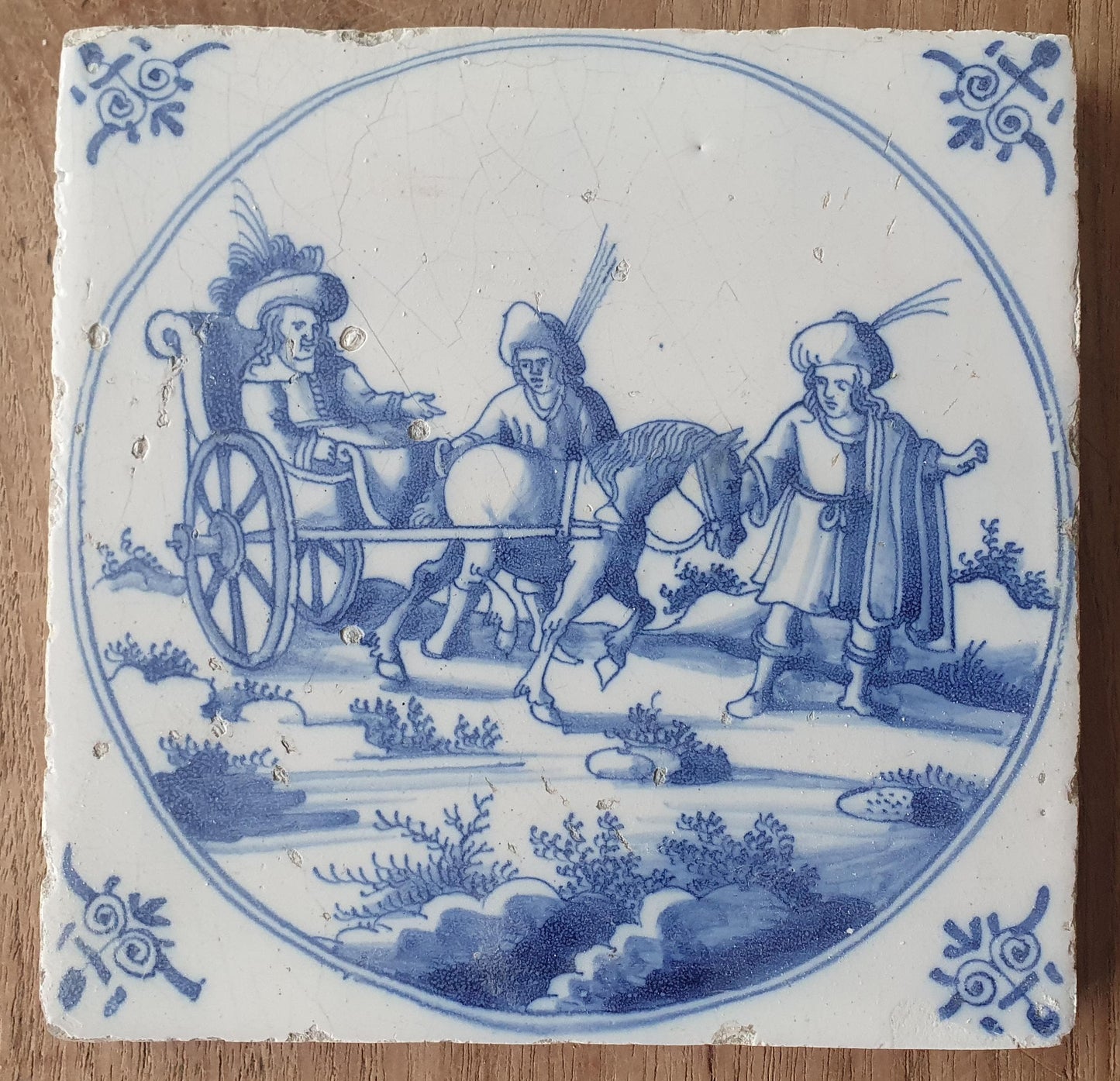 This original 17th century (c. 1675  -1700) Delft tile bibel.