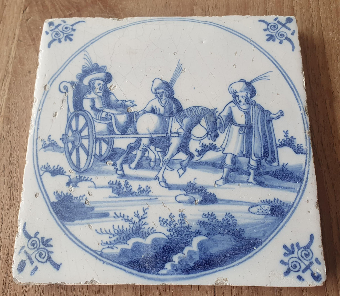 This original 17th century (c. 1675  -1700) Delft tile bibel.