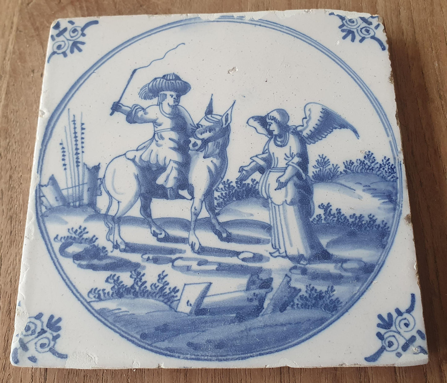 This original 17th century (c. 1675  -1700) Delft tile bibel.