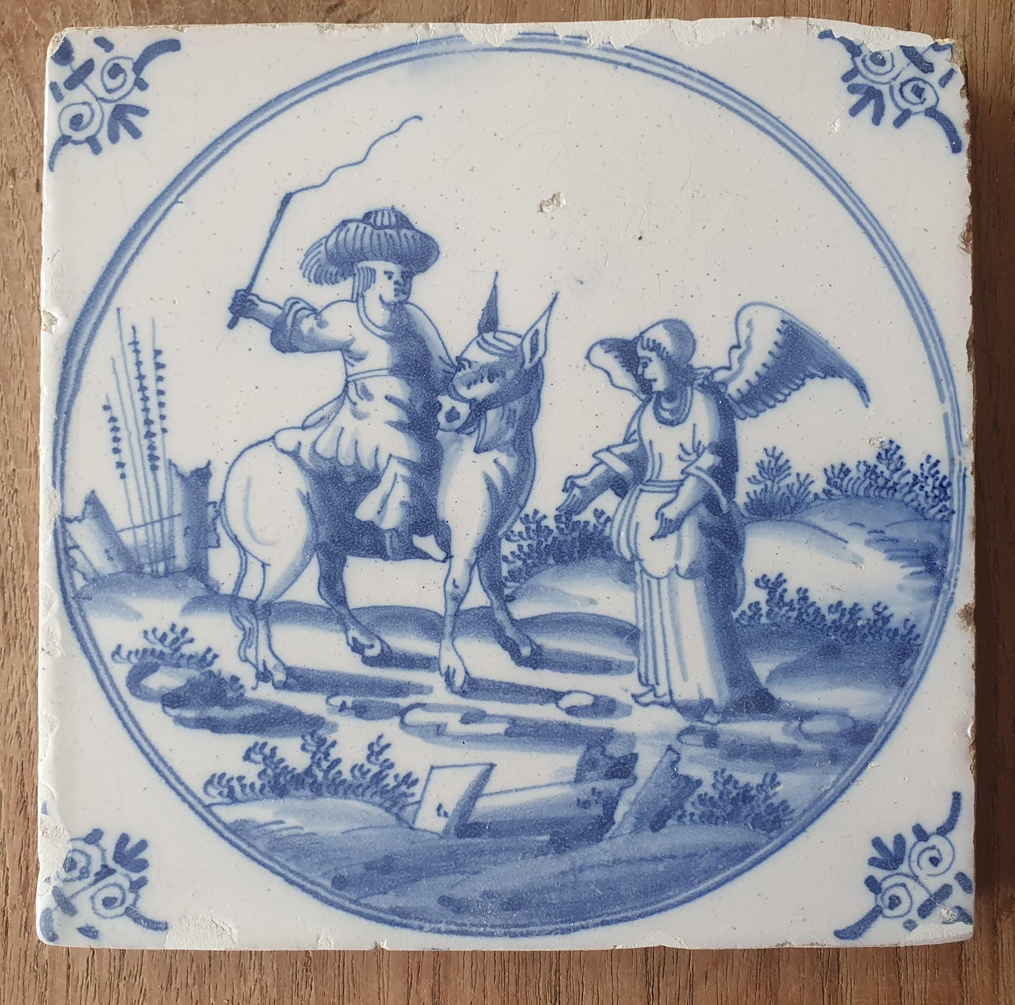 This original 17th century (c. 1675  -1700) Delft tile bibel.