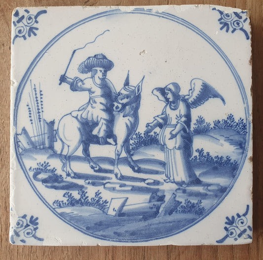 This original 17th century (c. 1675  -1700) Delft tile bibel.