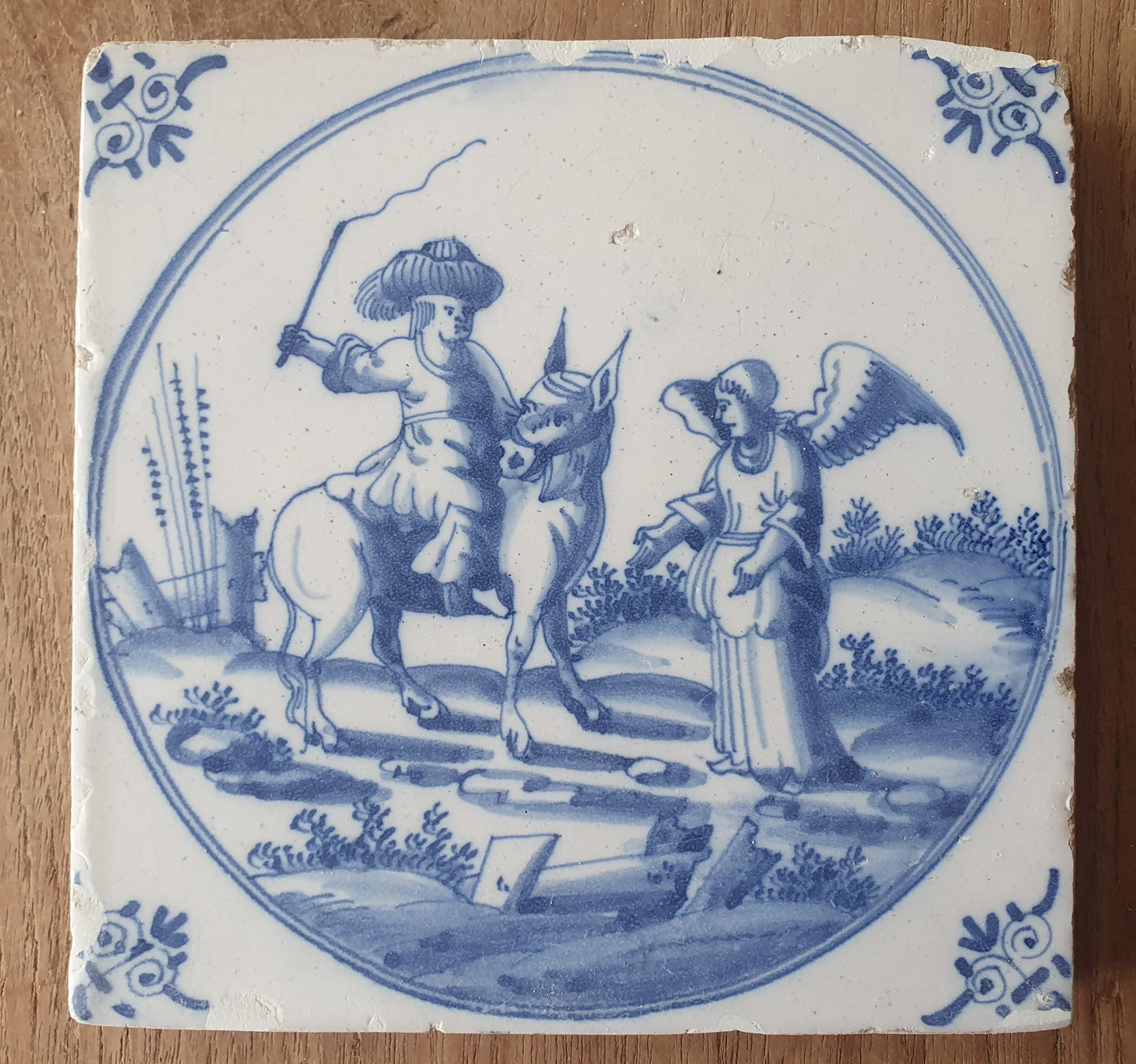 This original 17th century (c. 1675  -1700) Delft tile bibel.