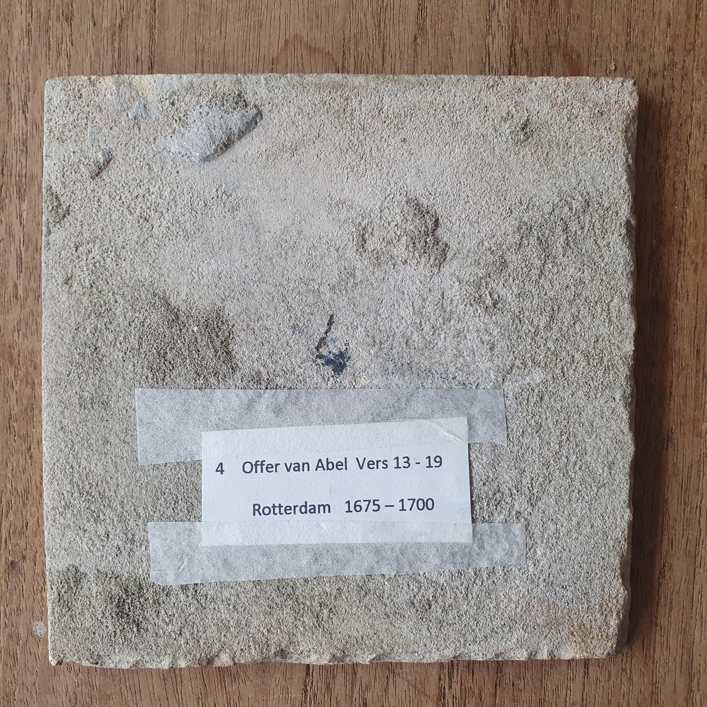 This original 17th century (c. 1675  -1700) Delft tile bibel.