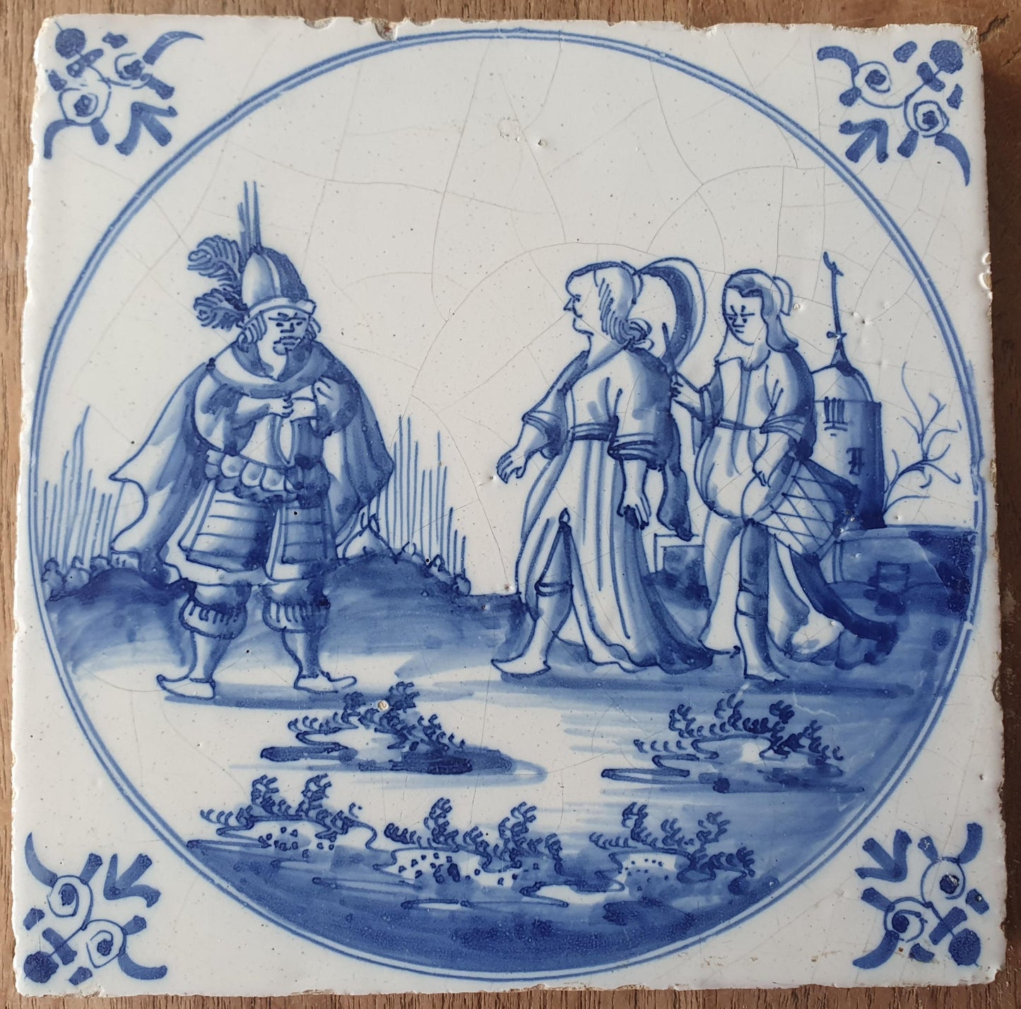 This original 17th century (c. 1675  -1700) Delft tile bibel.