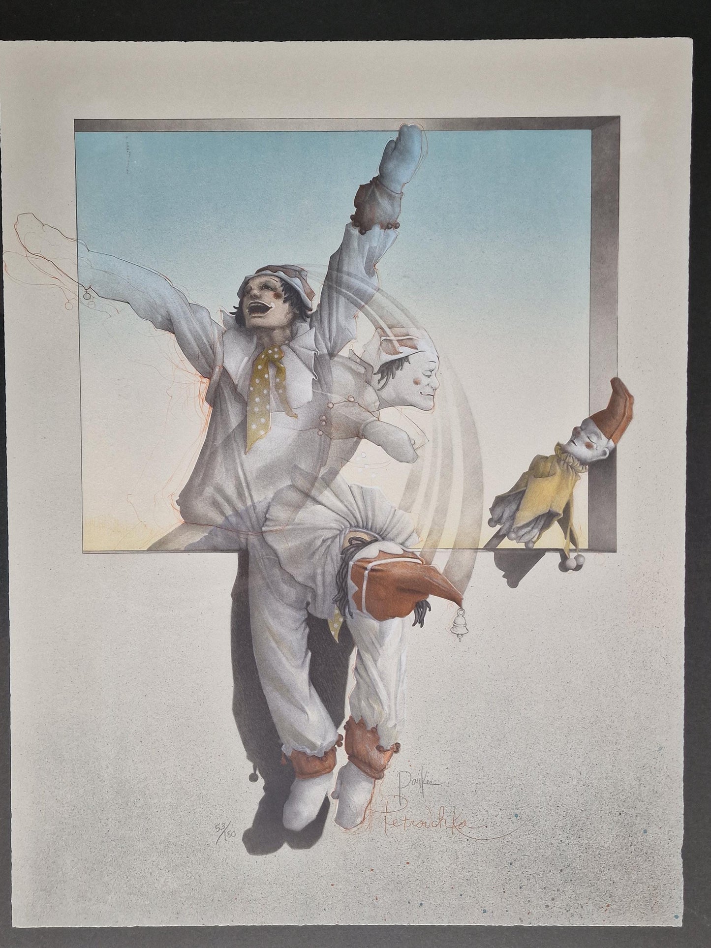 Michael Parkes "Petrouchka" Lithograph – Hand-Signed, Limited Edition, Framed