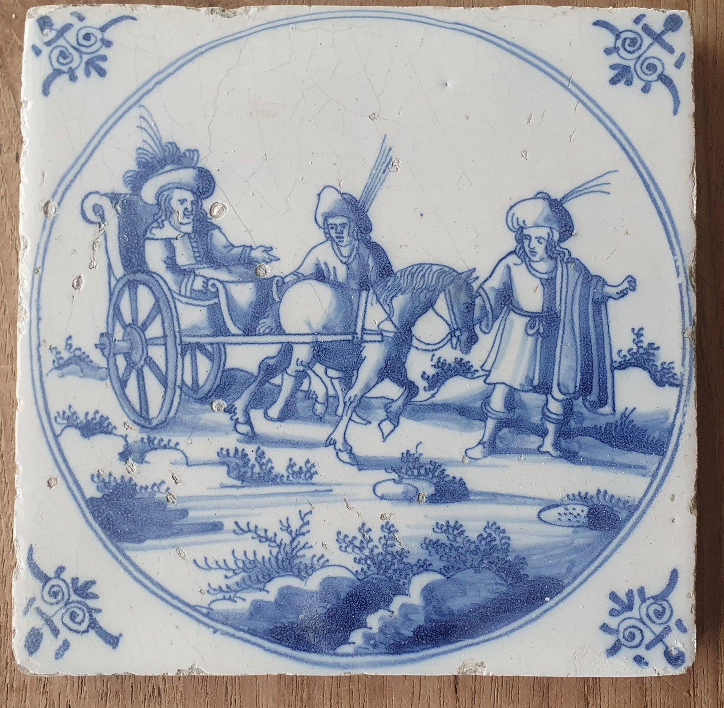 This original 17th century (c. 1675  -1700) Delft tile bibel.