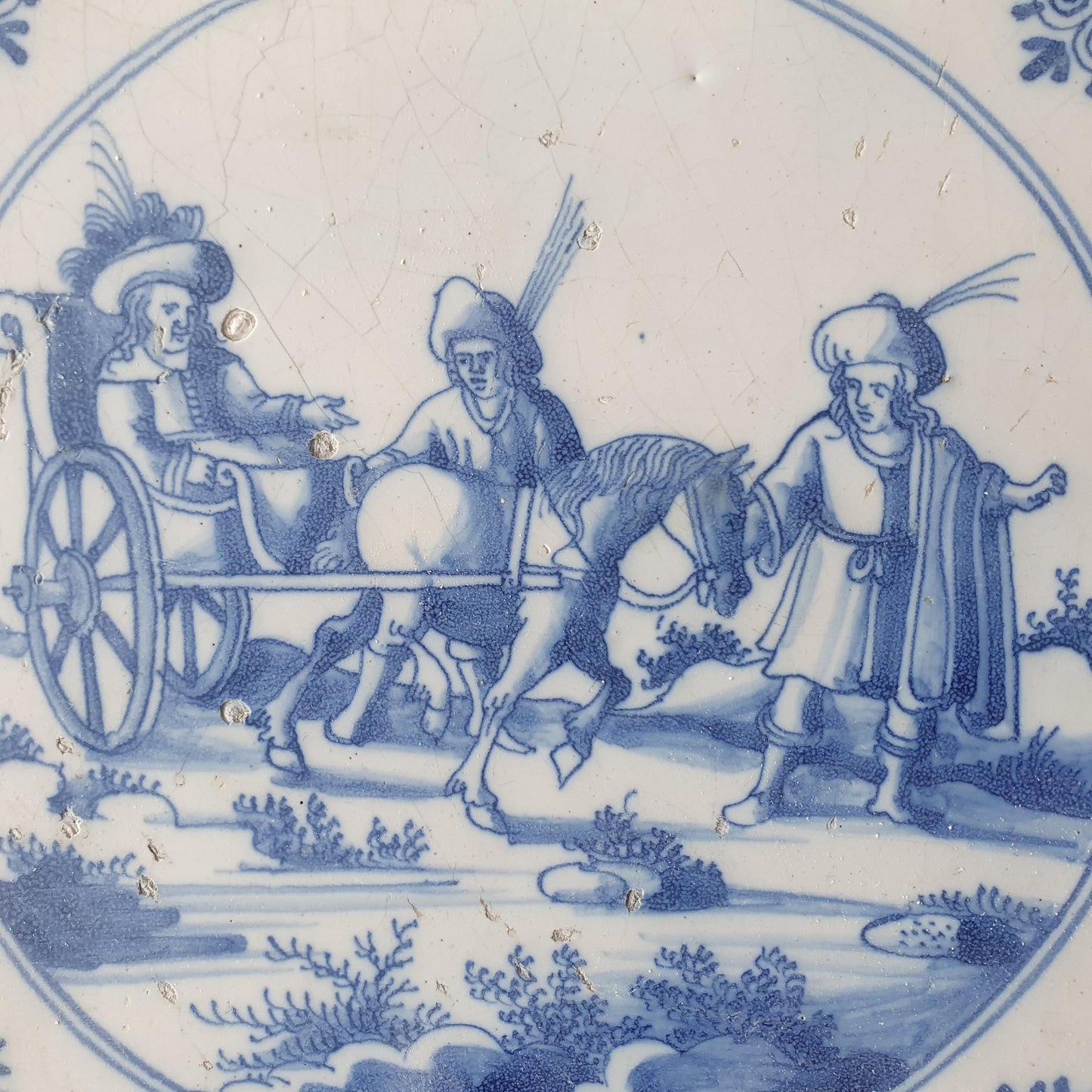 This original 17th century (c. 1675  -1700) Delft tile bibel.