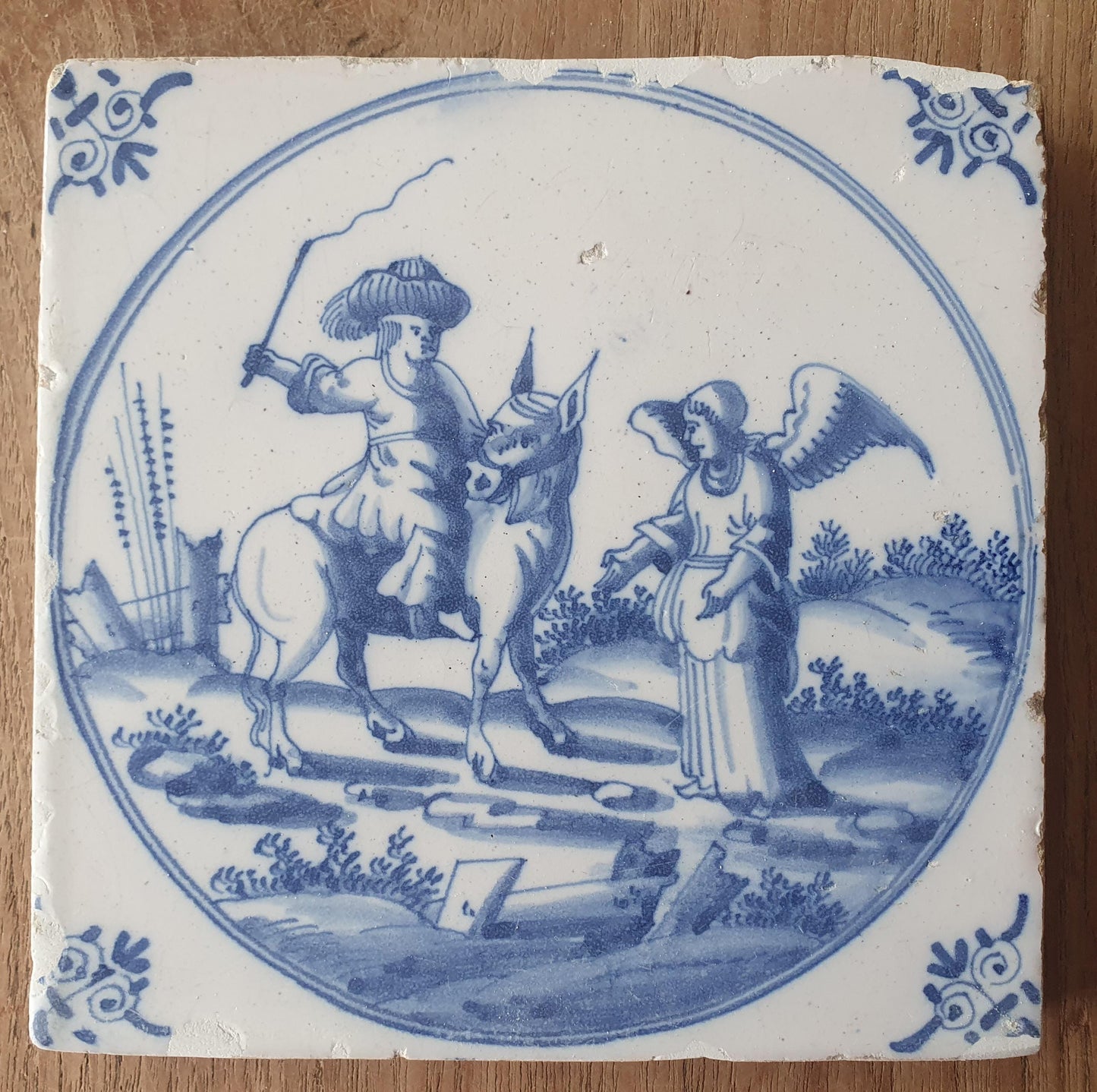 This original 17th century (c. 1675  -1700) Delft tile bibel.