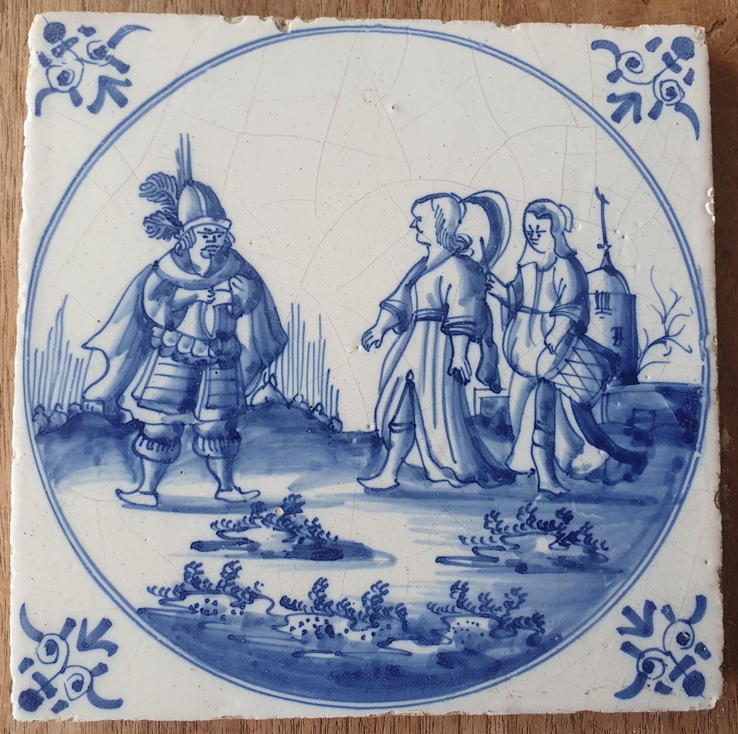 This original 17th century (c. 1675  -1700) Delft tile bibel.