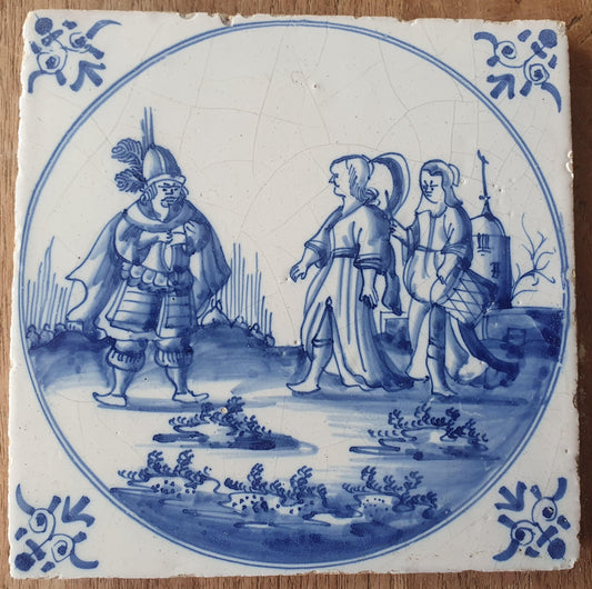 This original 17th century (c. 1675  -1700) Delft tile bibel.